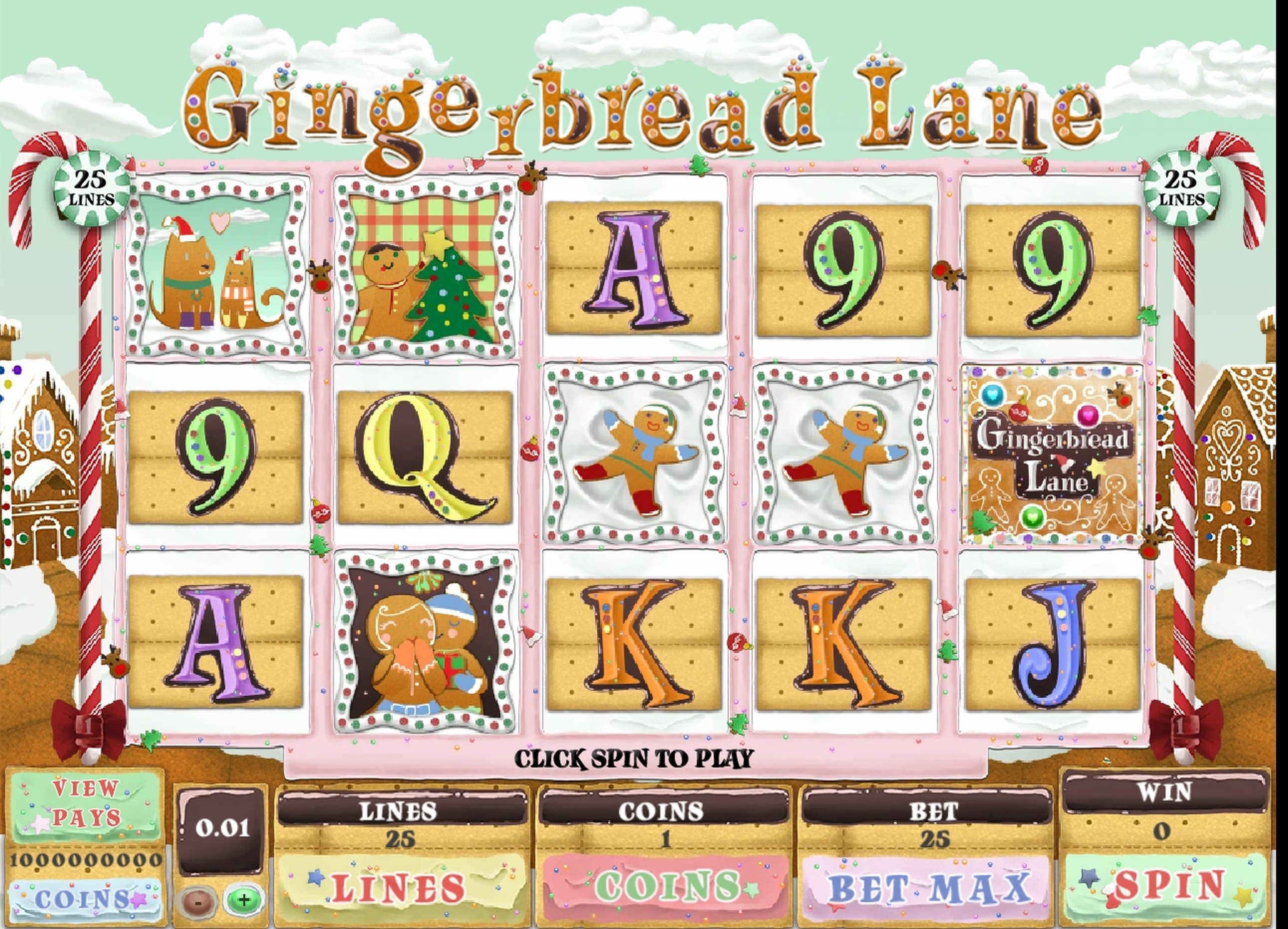 Reels in Gingerbread Lane Slot Game by Genesis Gaming