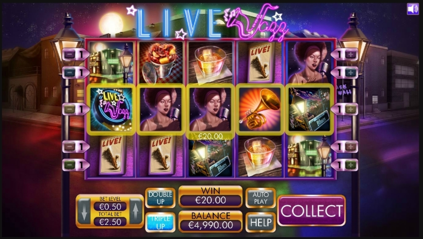 Win Money in Live Jazz Free Slot Game by Genesis Gaming