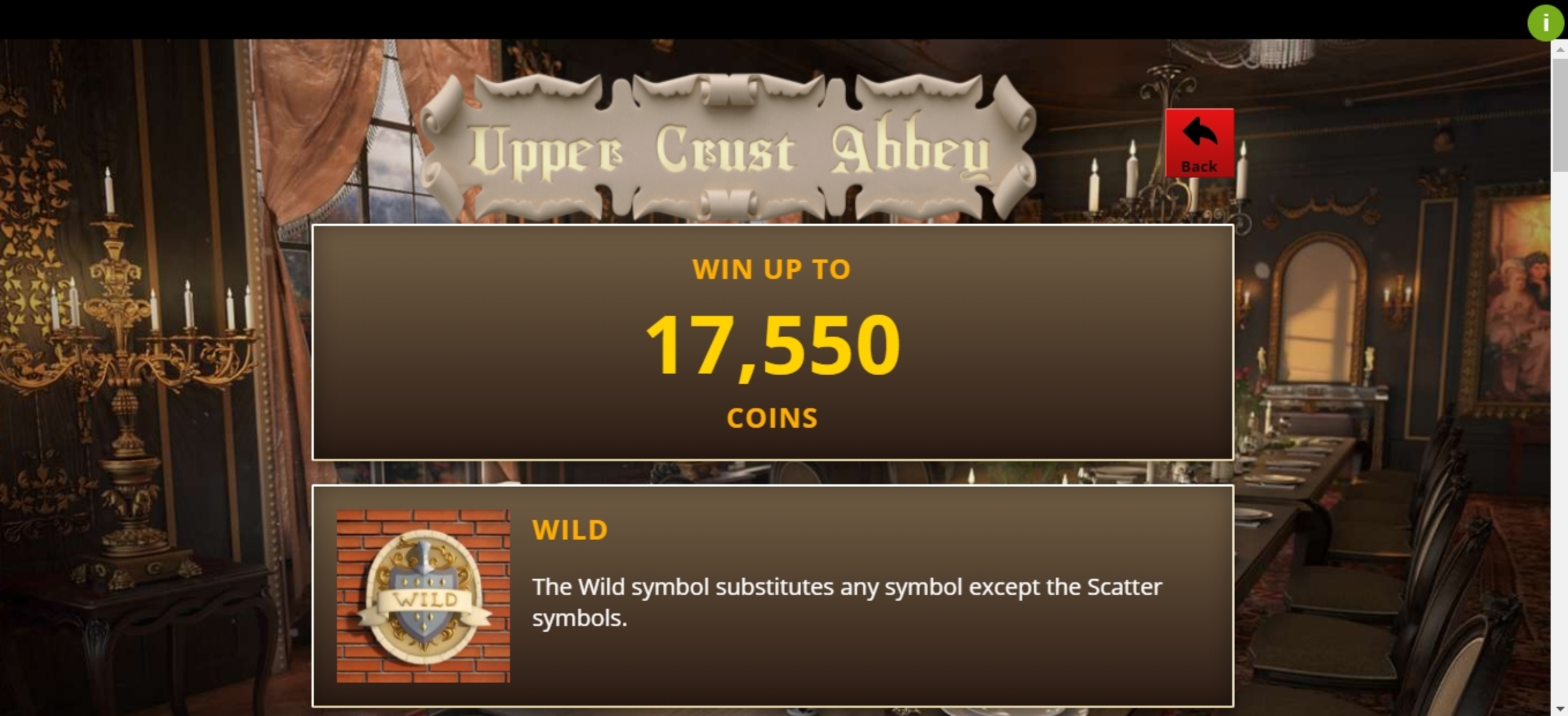 Info of Upper Crust Abbey Slot Game by Genii