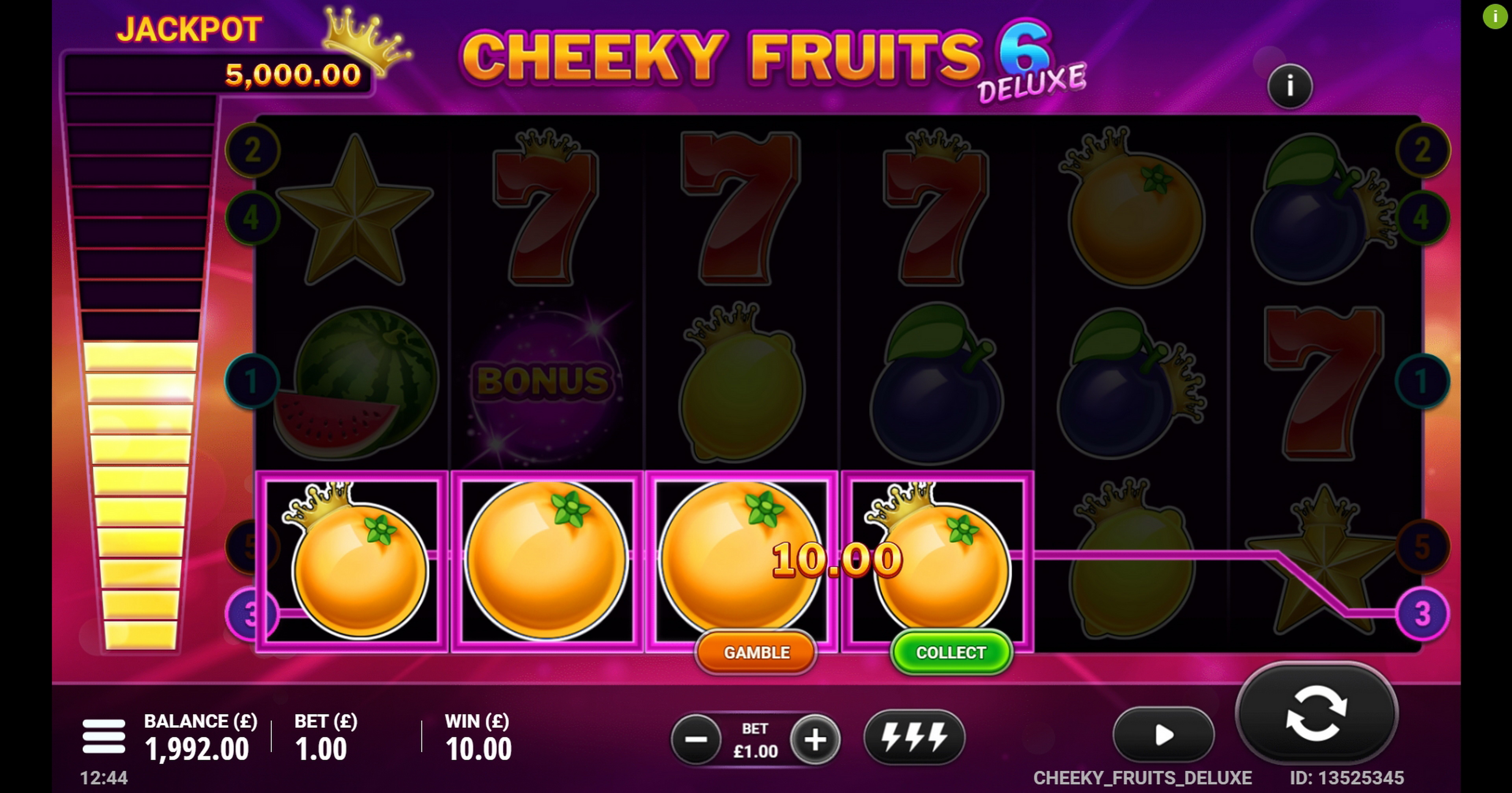 Win Money in Cheeky Fruits 6 Deluxe Free Slot Game by Gluck Games
