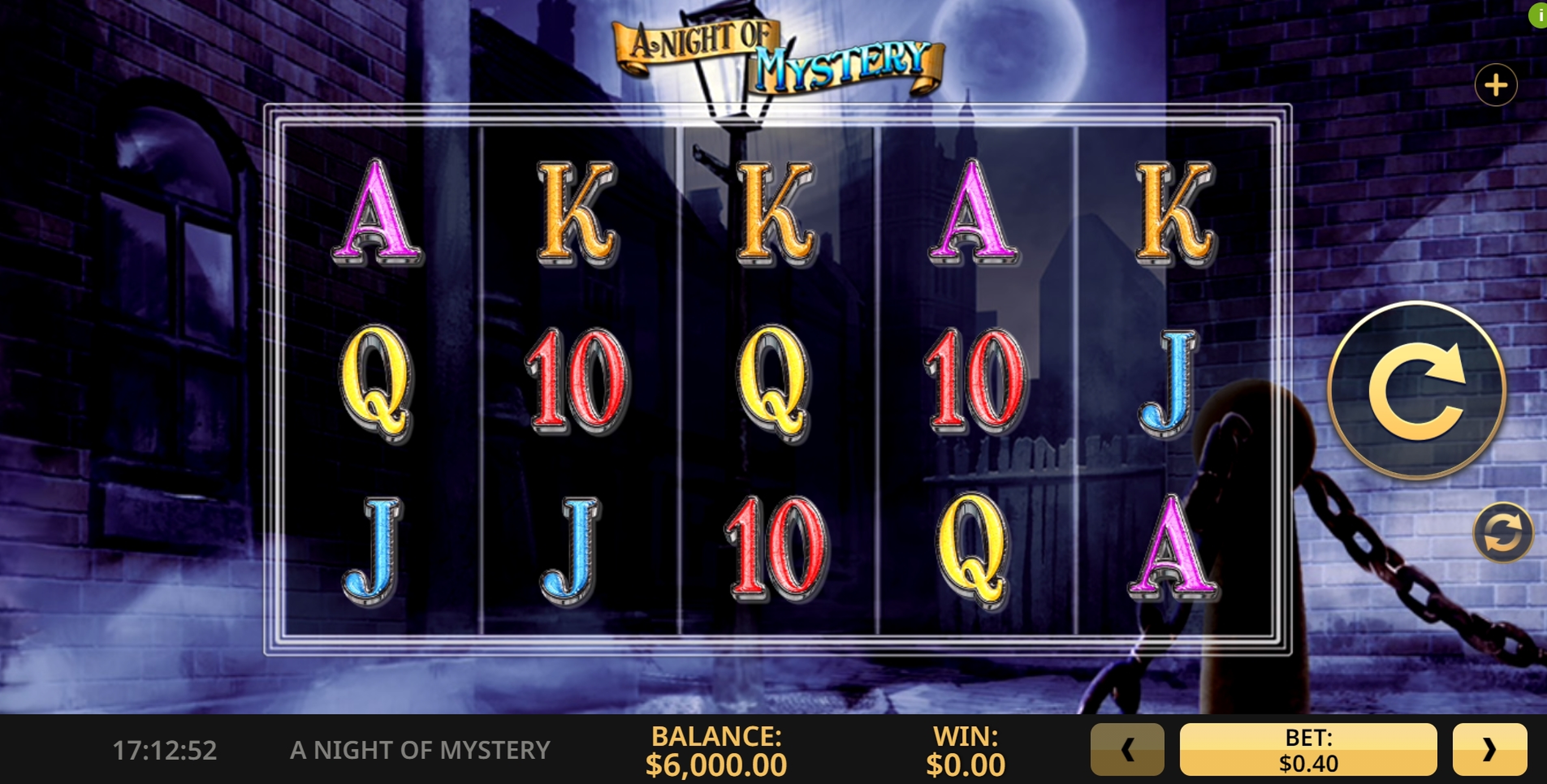 Reels in A Night of Mystery Slot Game by High 5 Games