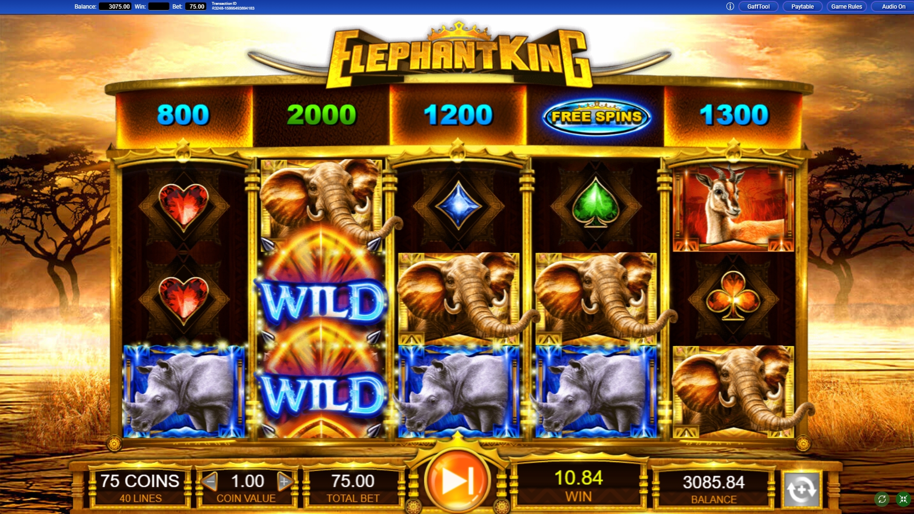 Win Money in Elephant King Free Slot Game by IGT