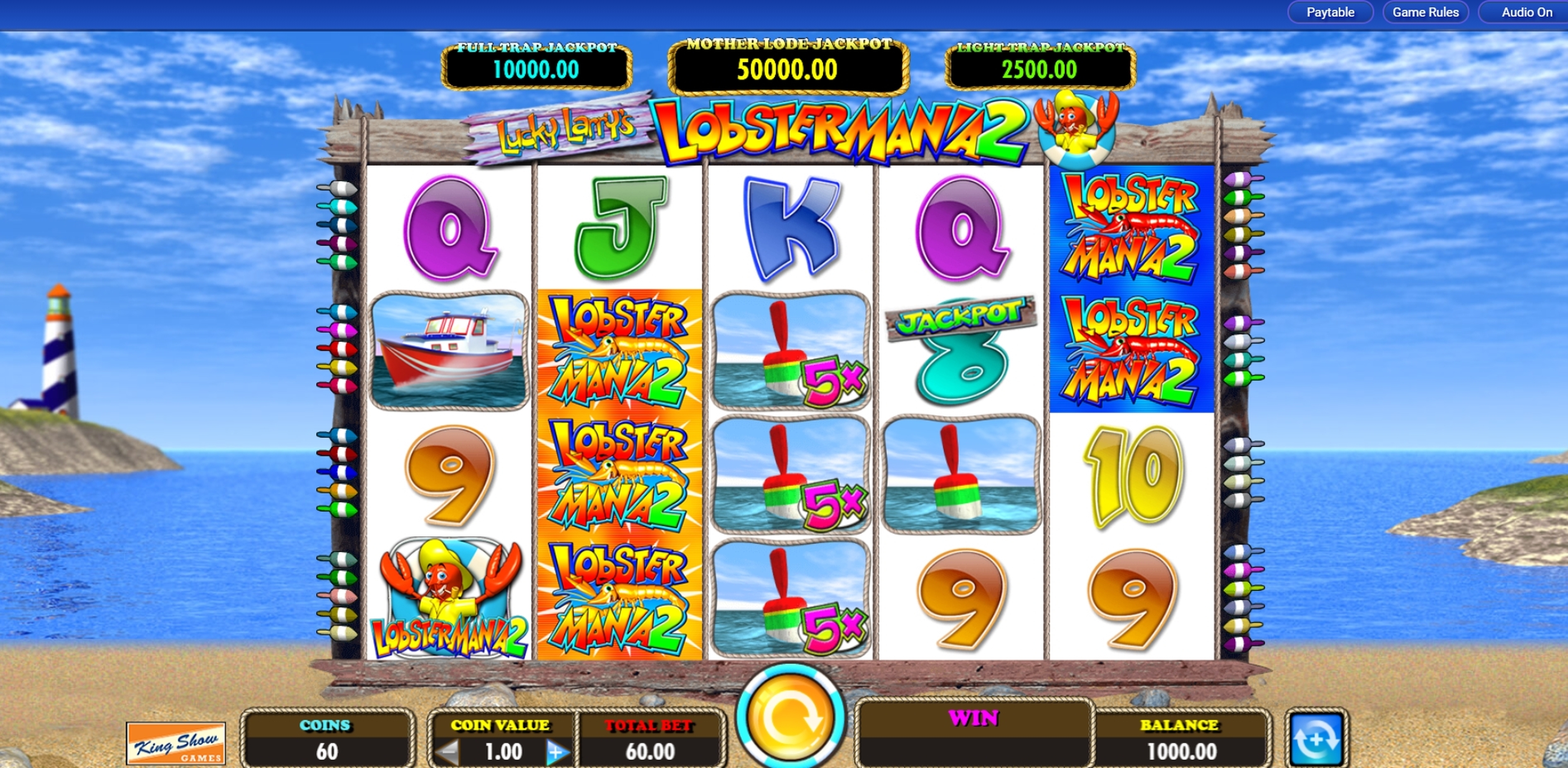 Reels in Lucky Larry's Lobstermania 2 Slot Game by IGT