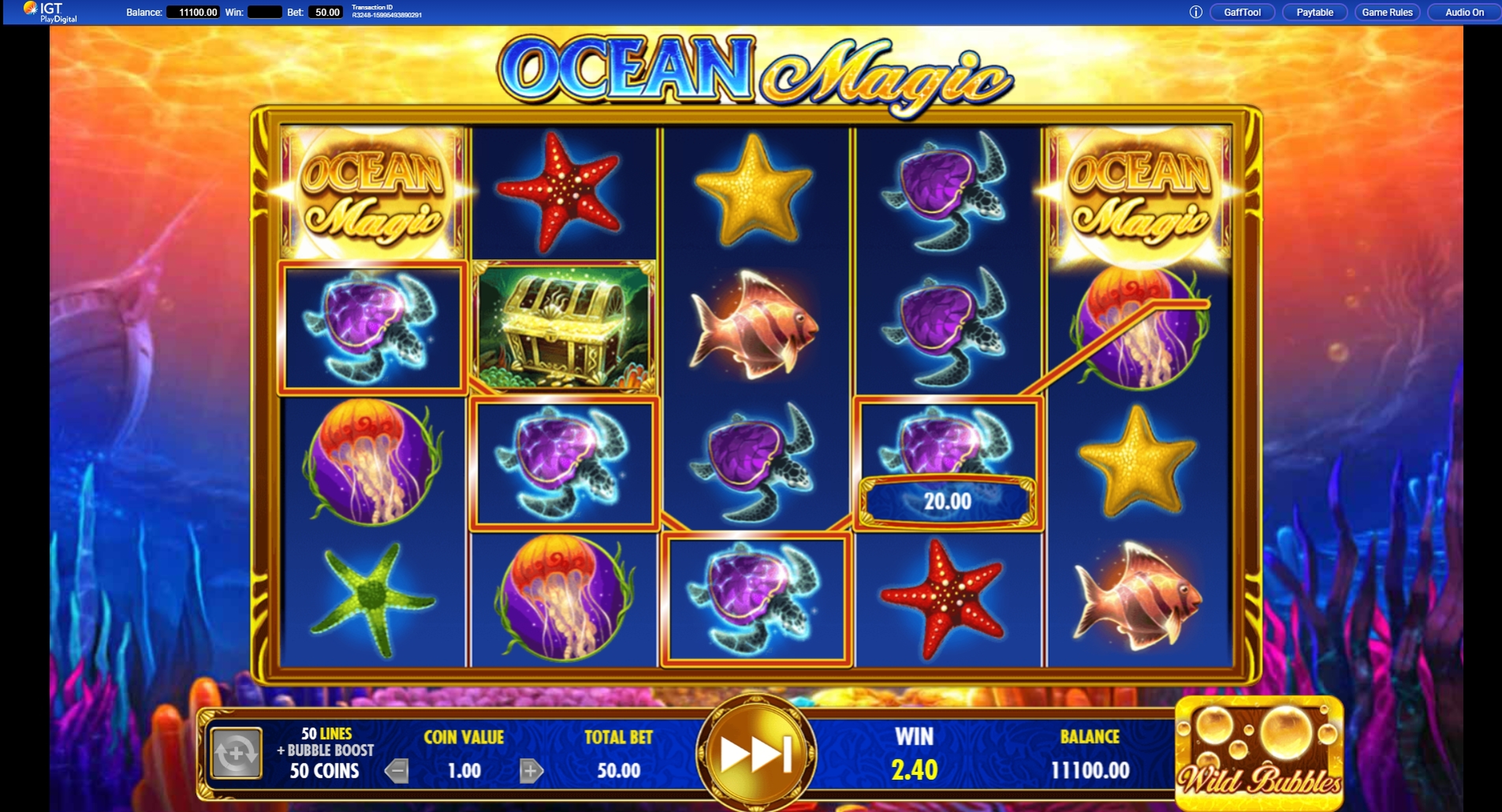 Win Money in Ocean Magic Free Slot Game by IGT