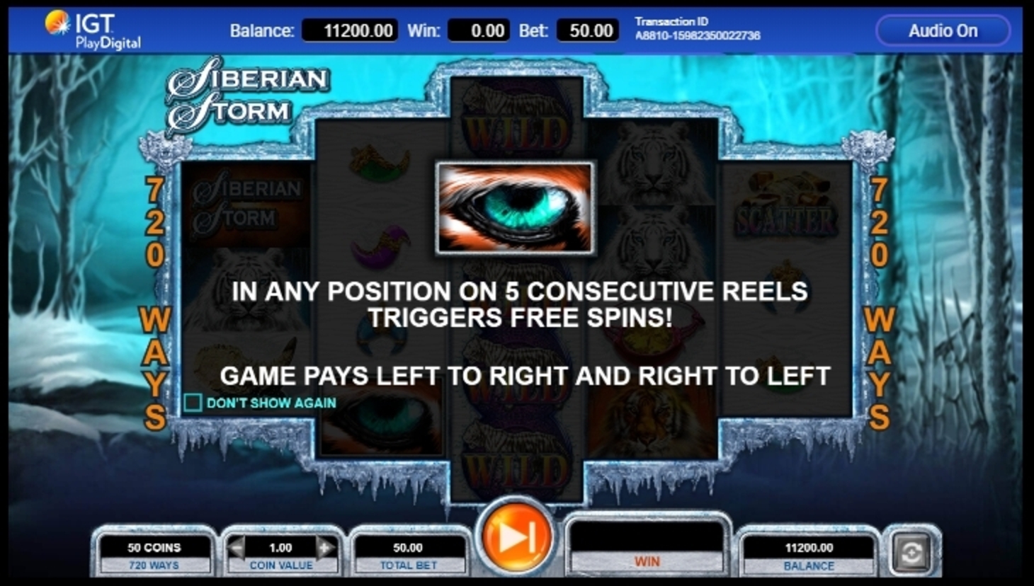 Play Siberian Storm Free Casino Slot Game by IGT