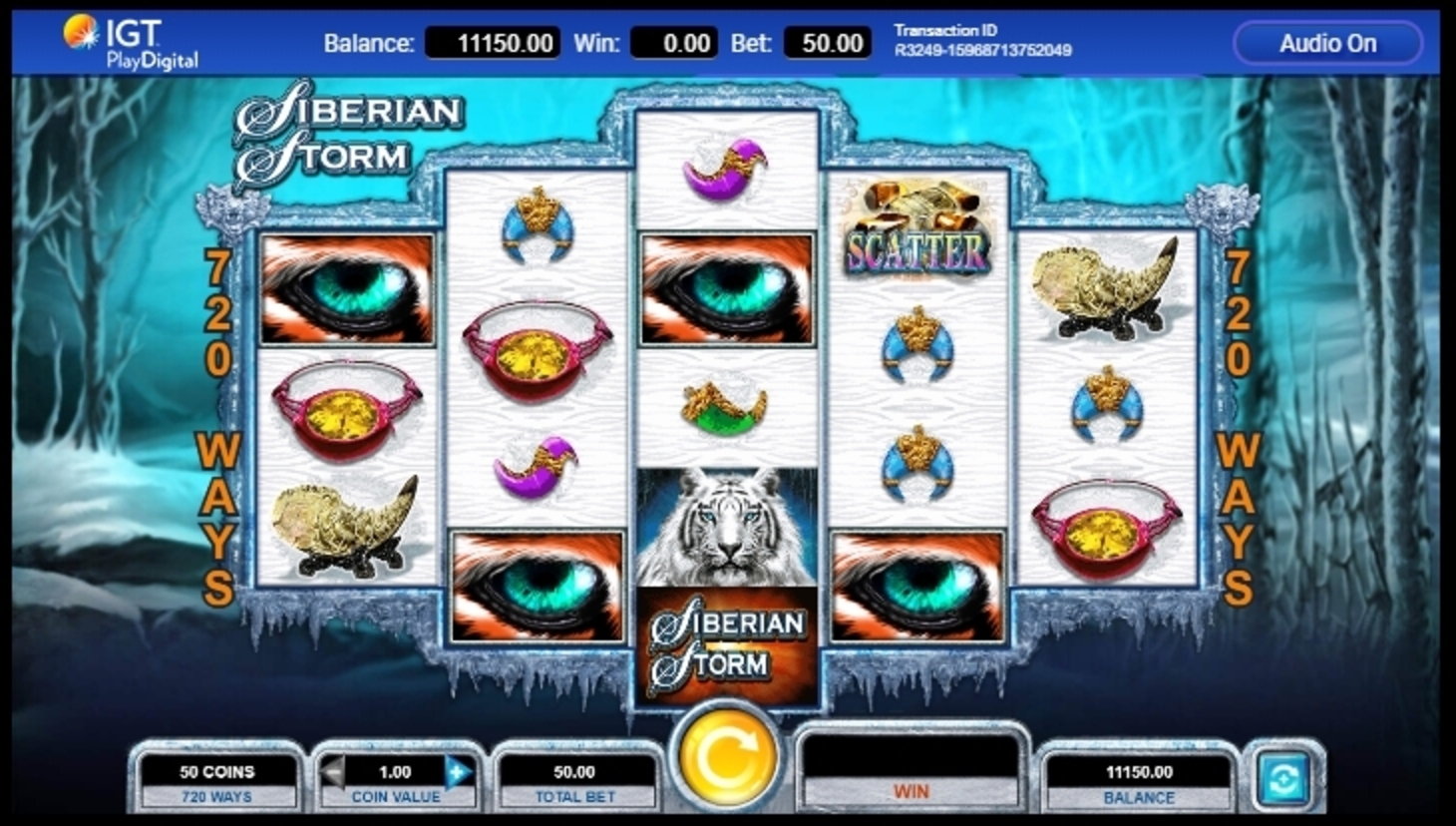 Reels in Siberian Storm Slot Game by IGT