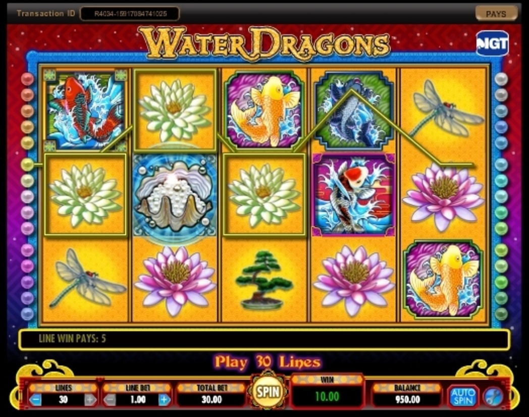 Win Money in Water Dragons Free Slot Game by IGT