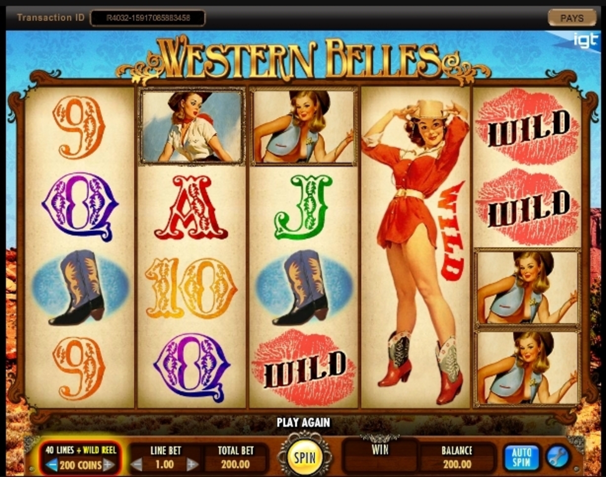 Reels in Western Belles Slot Game by IGT
