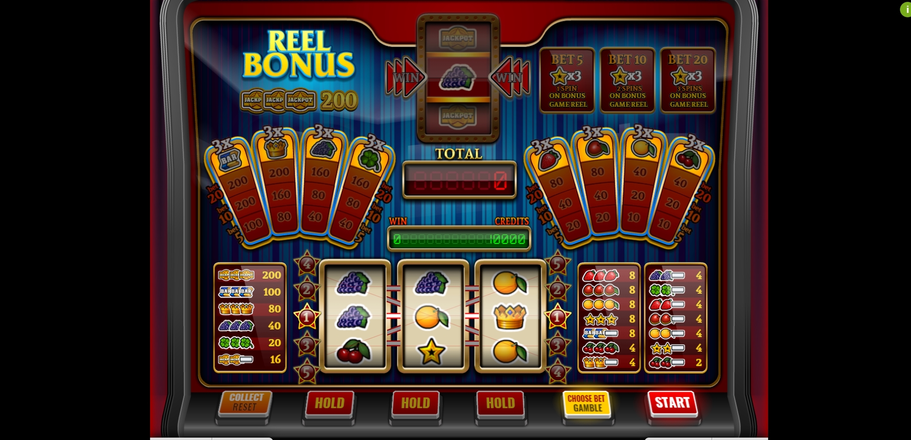 Reels in Reel Bonus Slot Game by Imagina