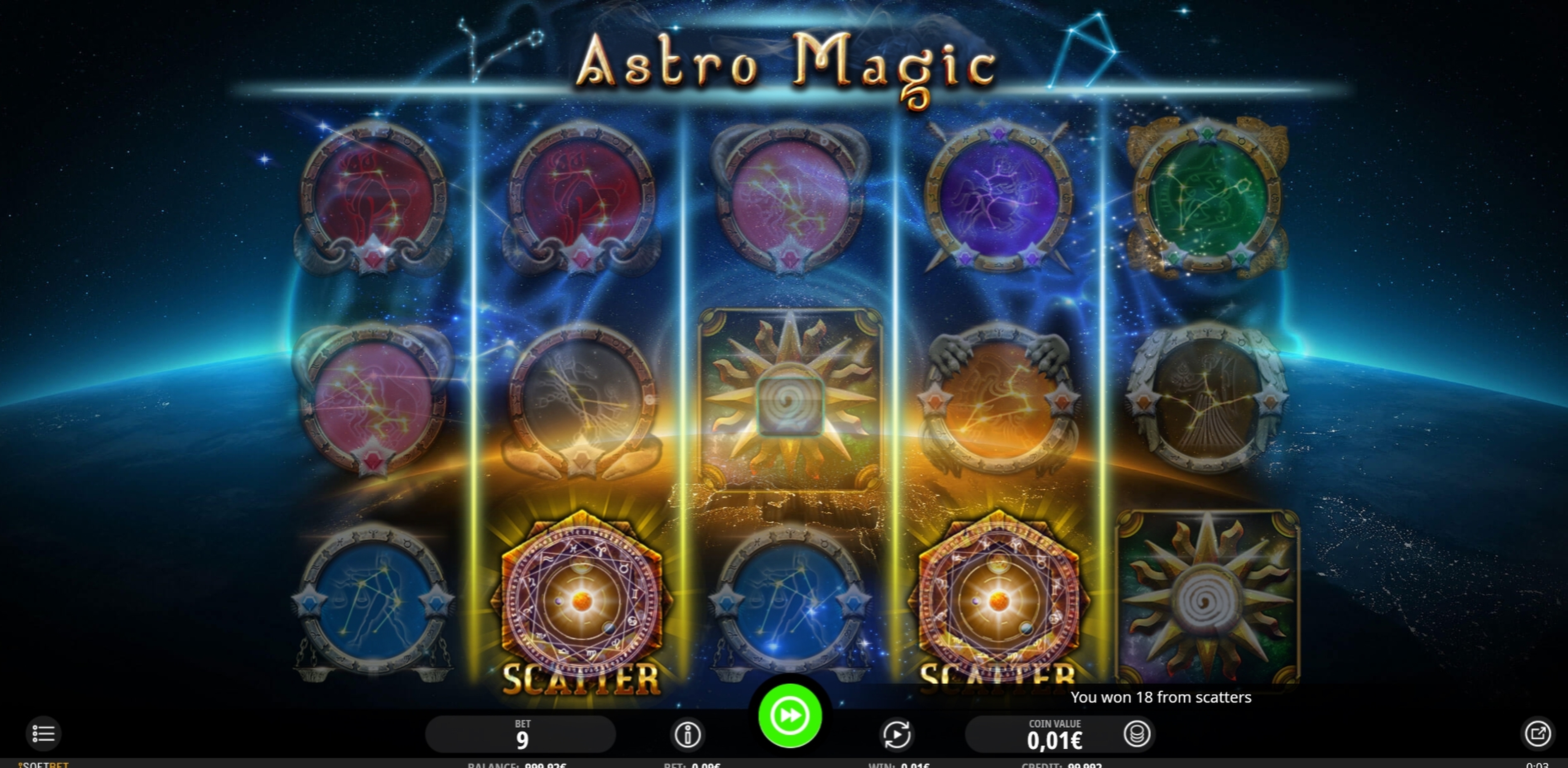Win Money in Astro Magic Free Slot Game by iSoftBet