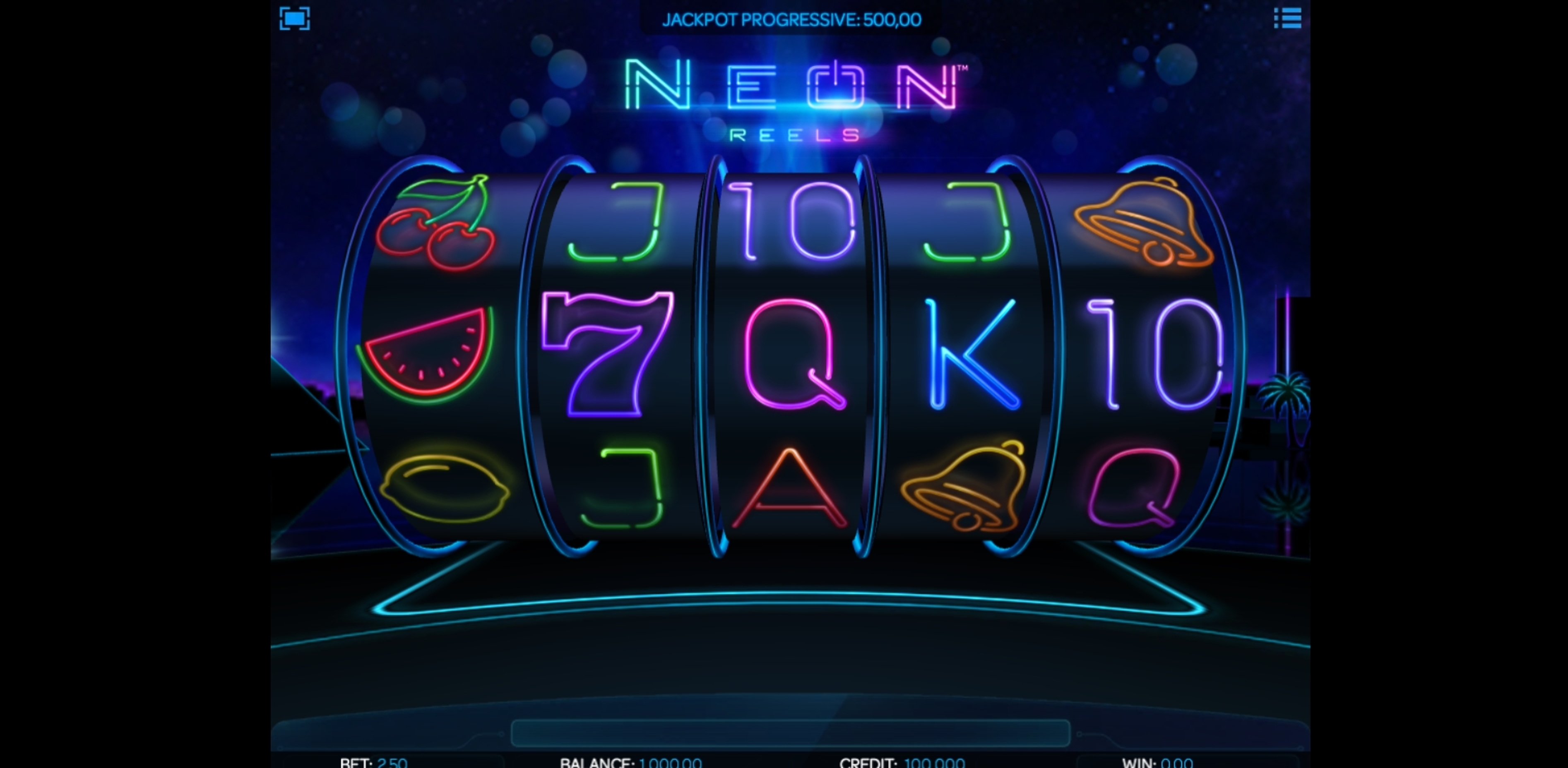Reels in Neon Reels Slot Game by iSoftBet