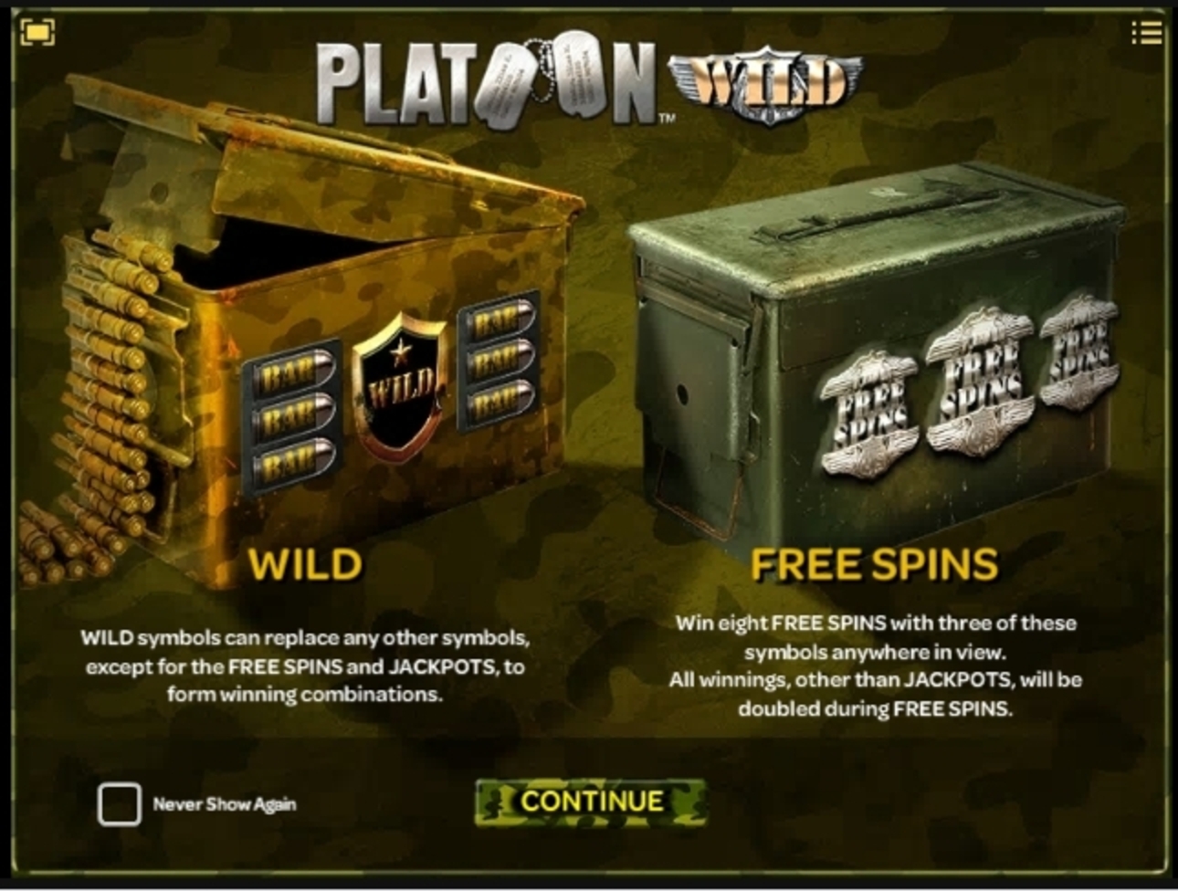Play Platoon Wild Free Casino Slot Game by iSoftBet