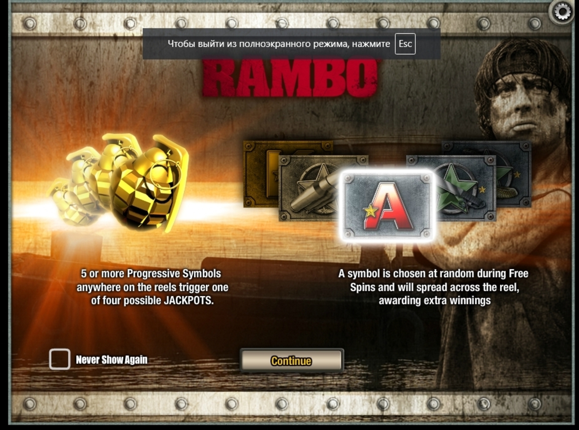 Play Rambo Free Casino Slot Game by iSoftBet