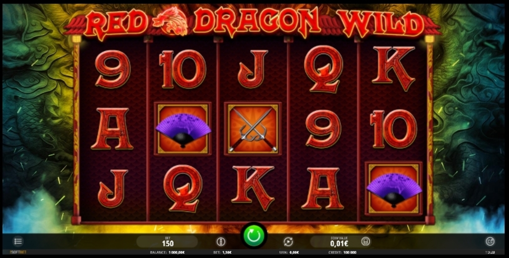 Reels in Red Dragon Wild Slot Game by iSoftBet