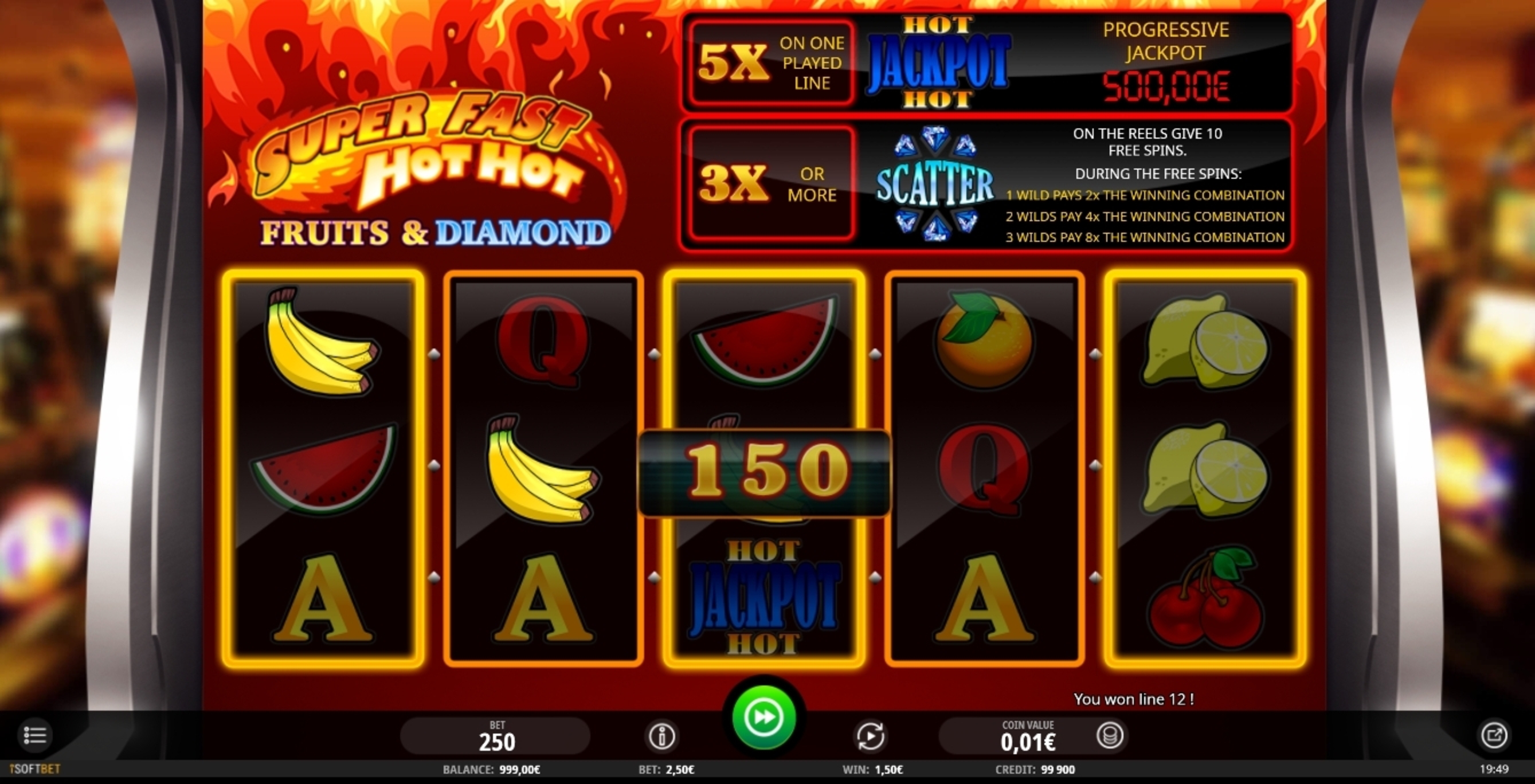 Win Money in Super Fast Hot Hot Free Slot Game by iSoftBet