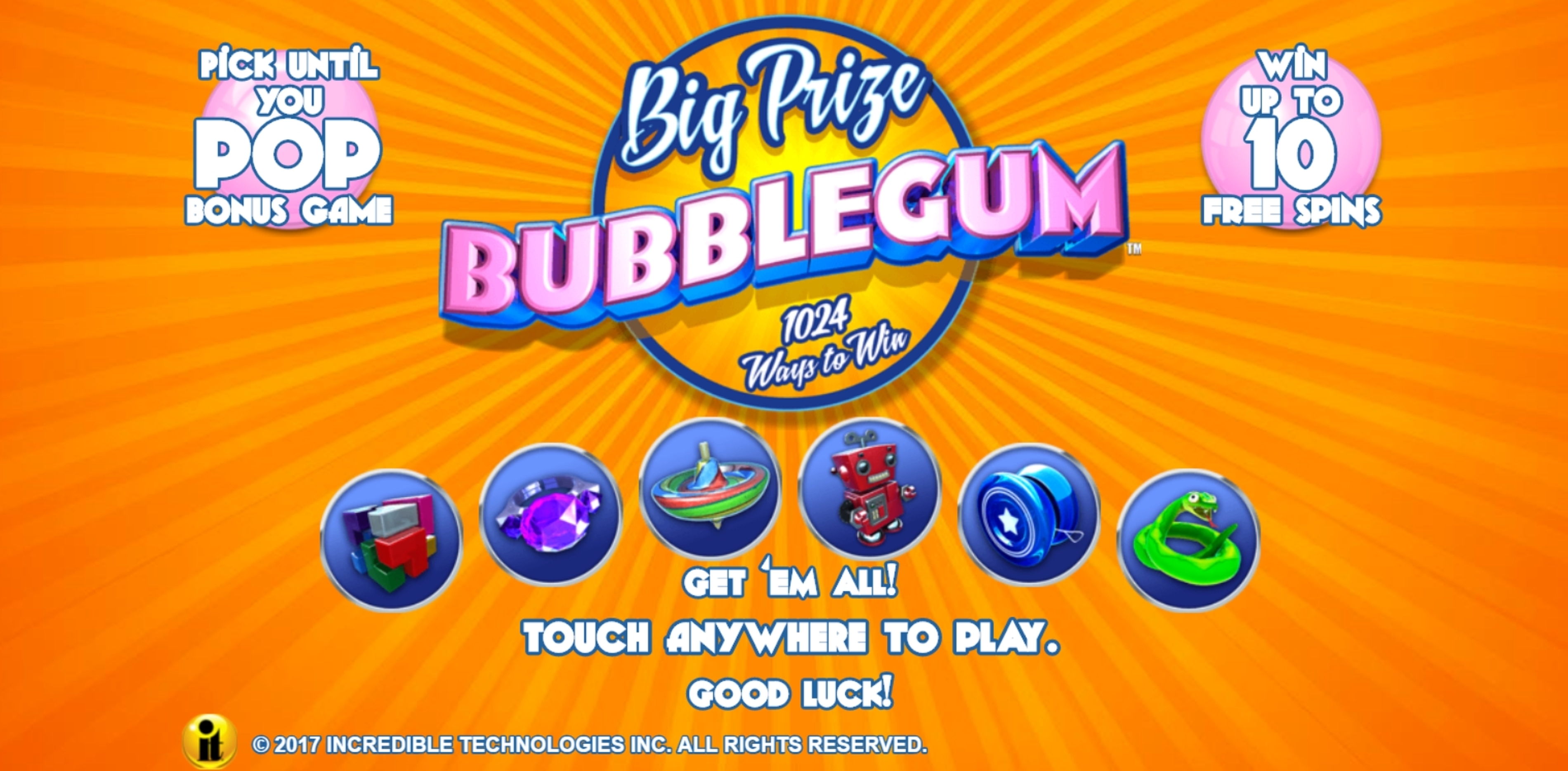 Play Big Prize Bubblegum Free Casino Slot Game by Incredible Technologies