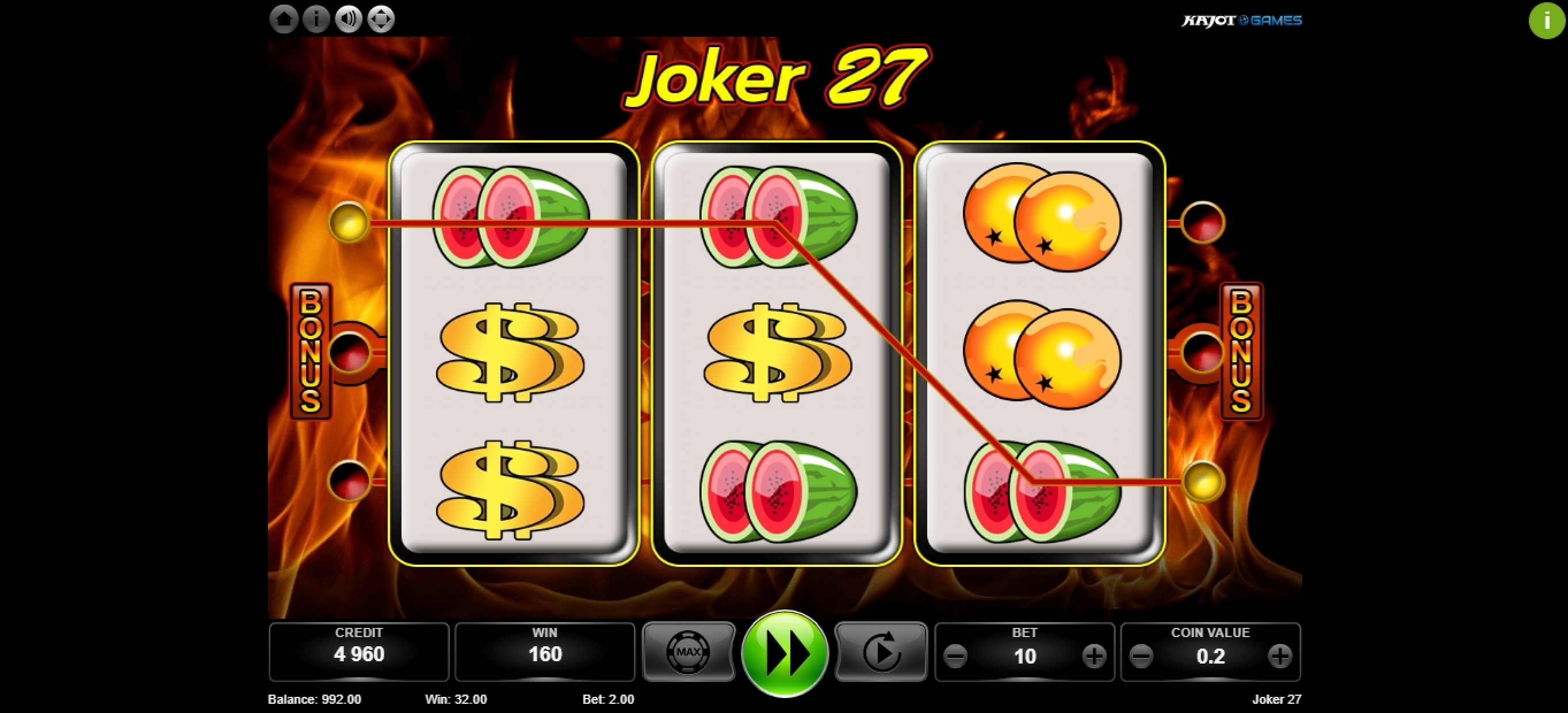 Win Money in Joker 27 Free Slot Game by Kajot
