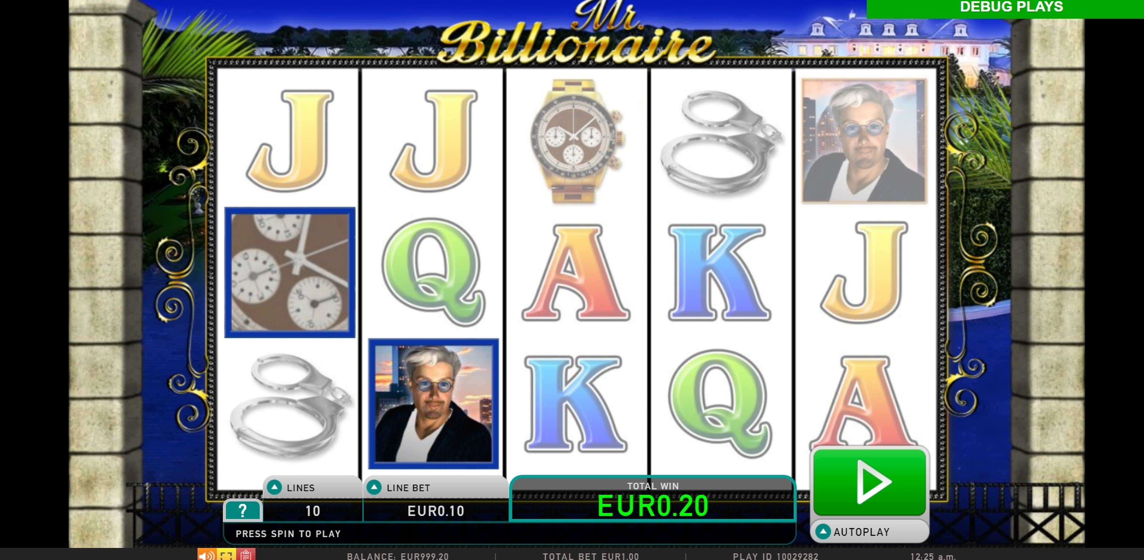 Win Money in Mr. Billionaire Free Slot Game by Leander Games