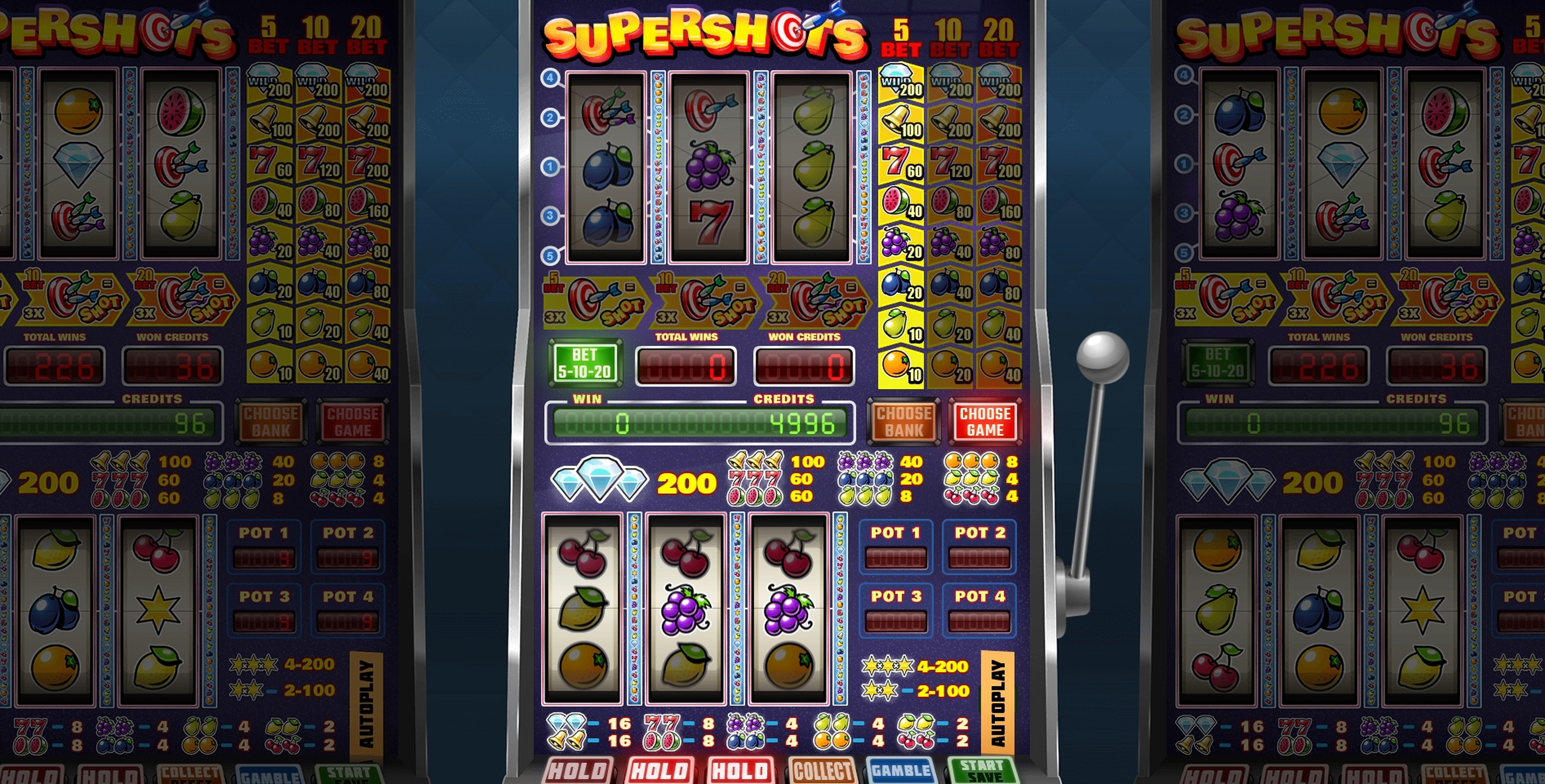 Win Money in Supershots Free Slot Game by Leander Games
