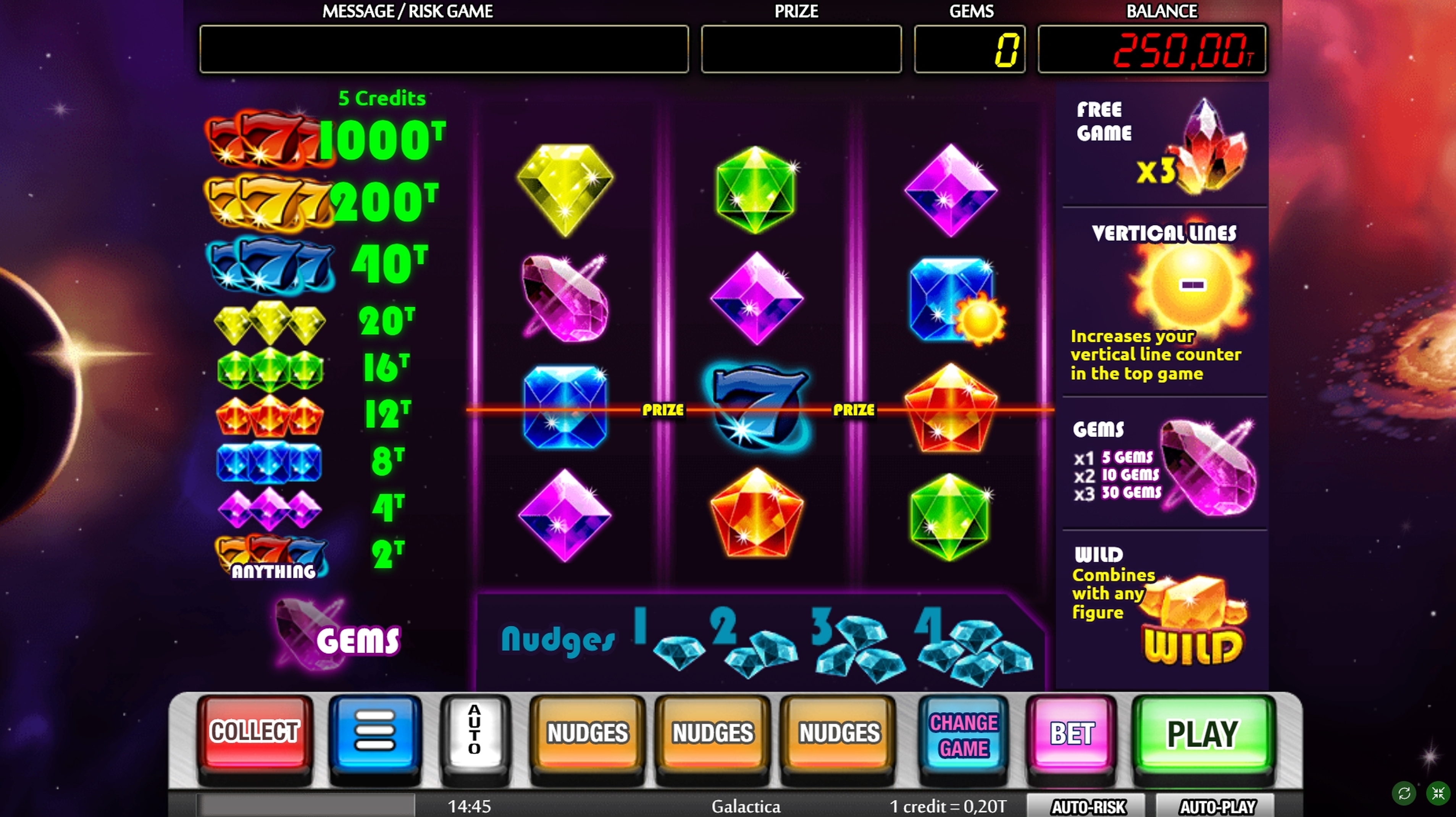 Reels in Galactica Slot Game by MGA