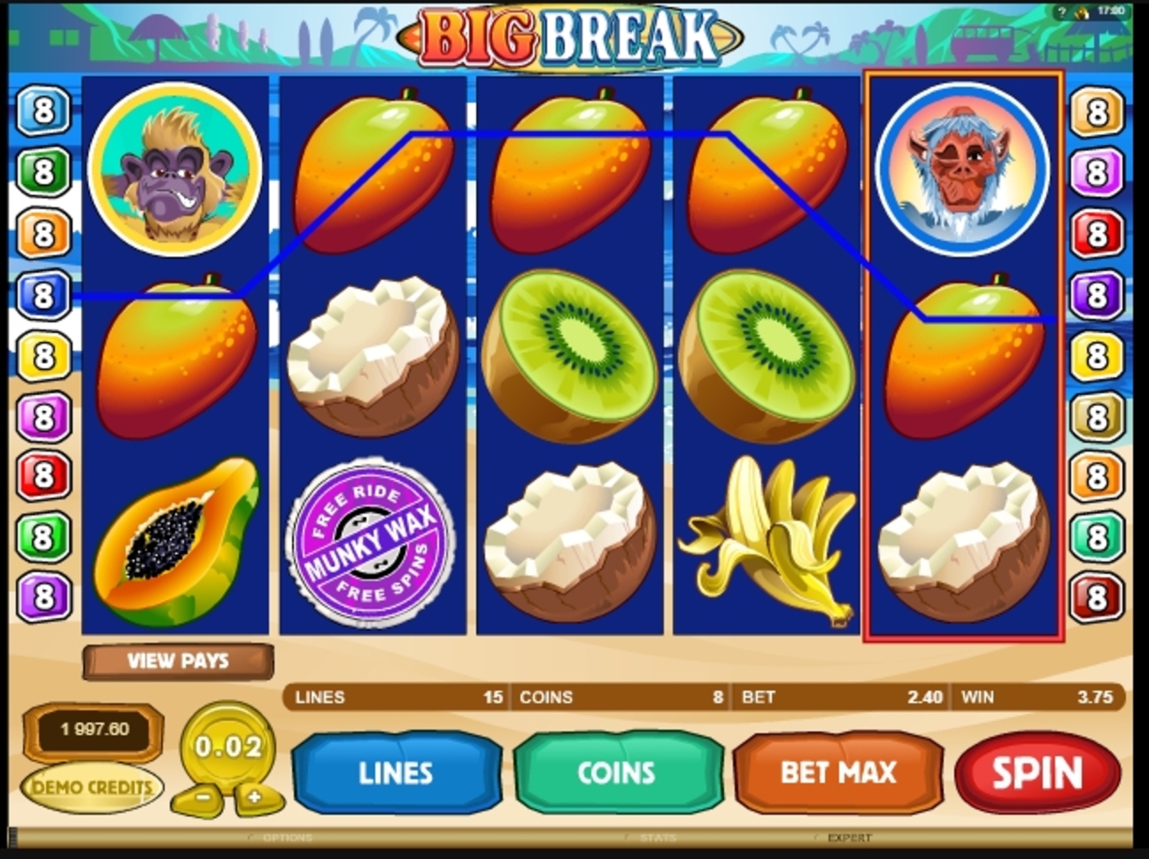 Win Money in Big Break Free Slot Game by Microgaming