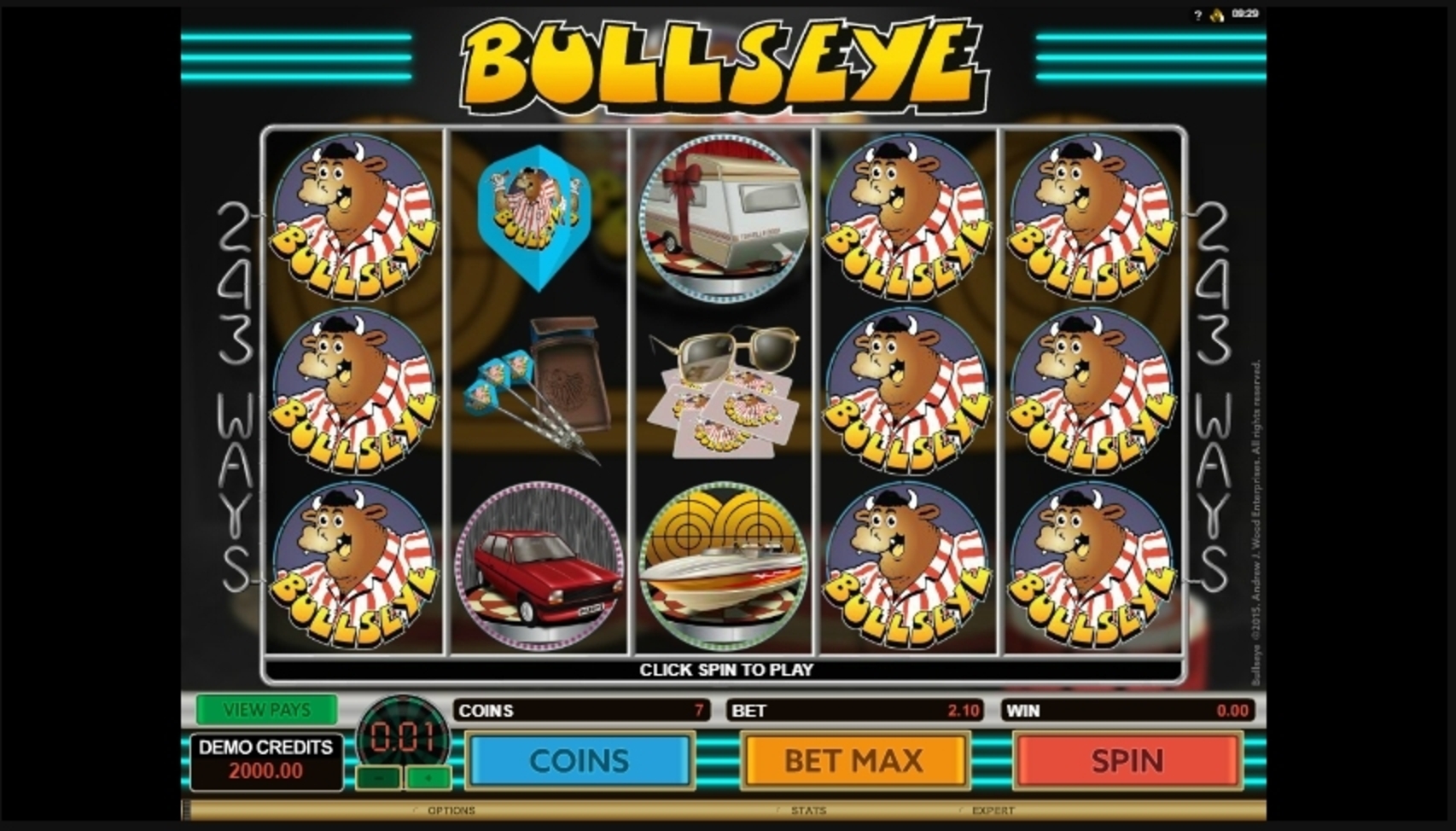 Reels in Bulls Eye Slot Game by Microgaming
