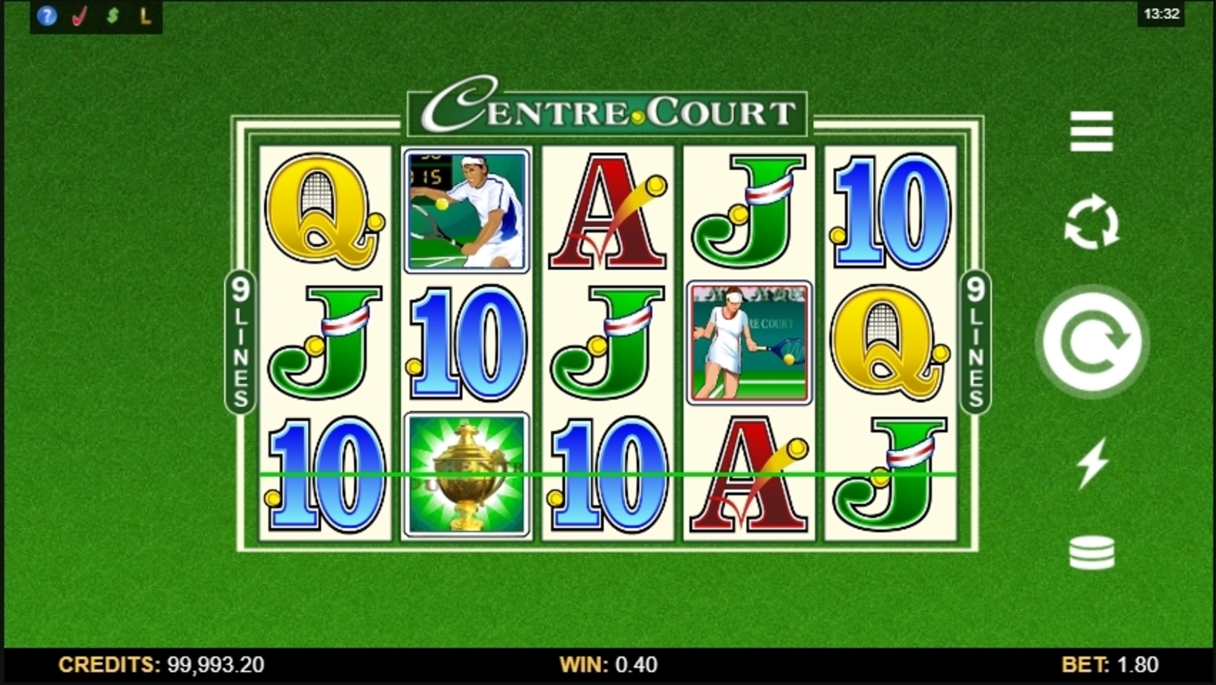 Win Money in Centre Court Free Slot Game by Microgaming