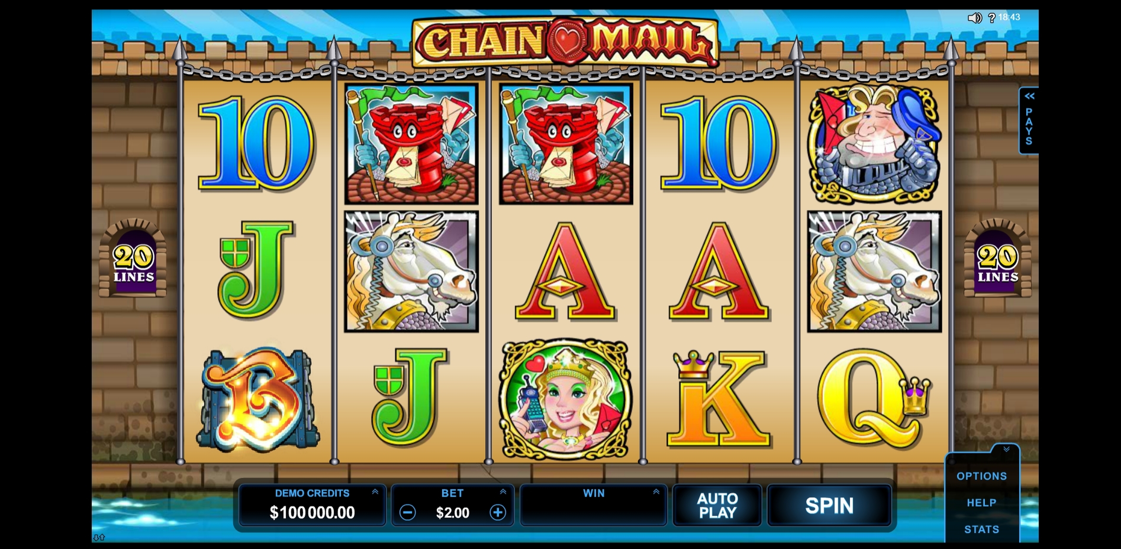 Reels in Chain Mail Slot Game by Microgaming