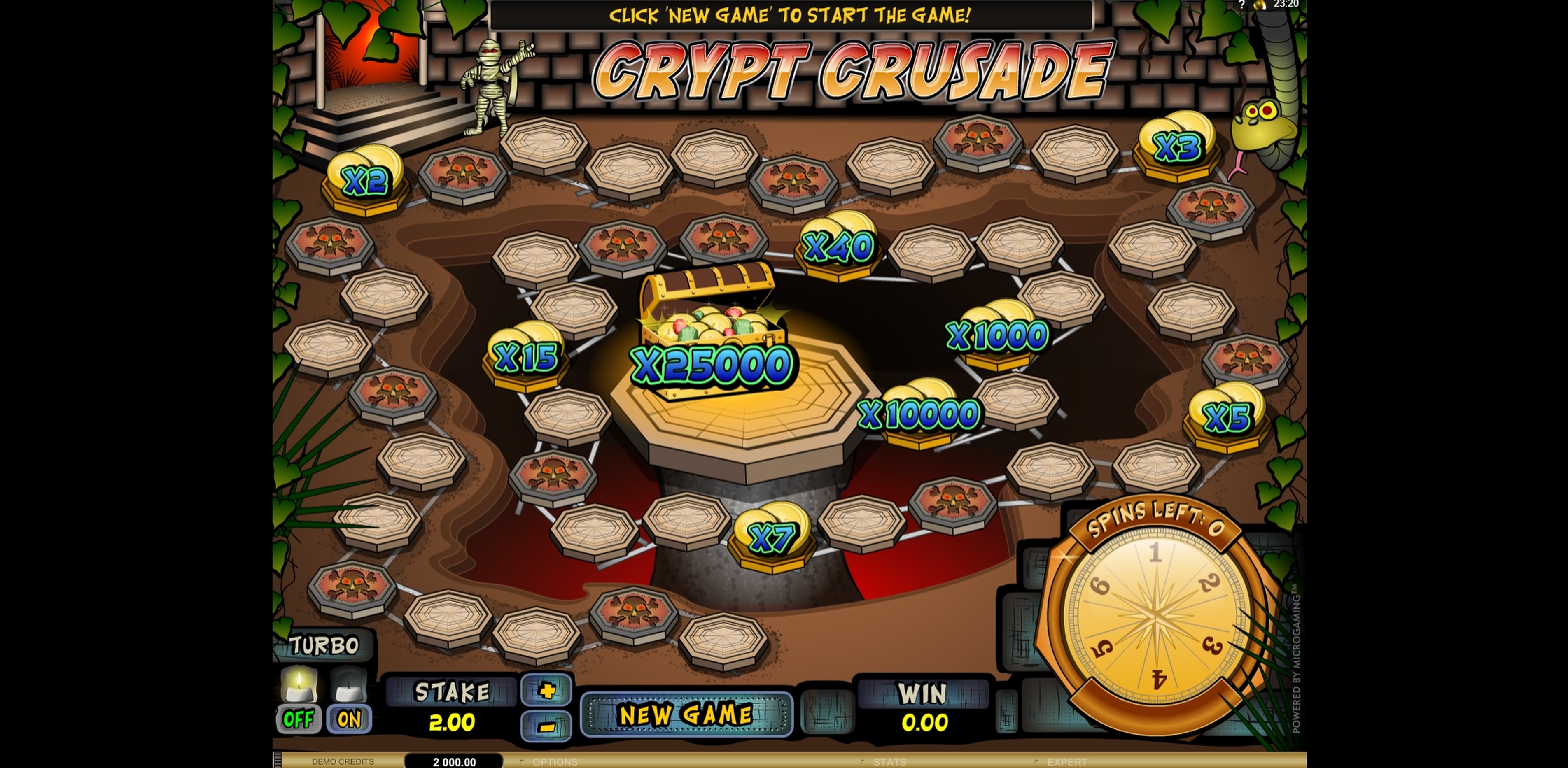 Reels in Crypt Crusade Slot Game by Microgaming