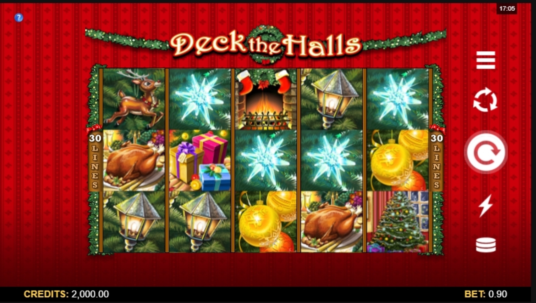 Reels in Deck the Halls Slot Game by Microgaming