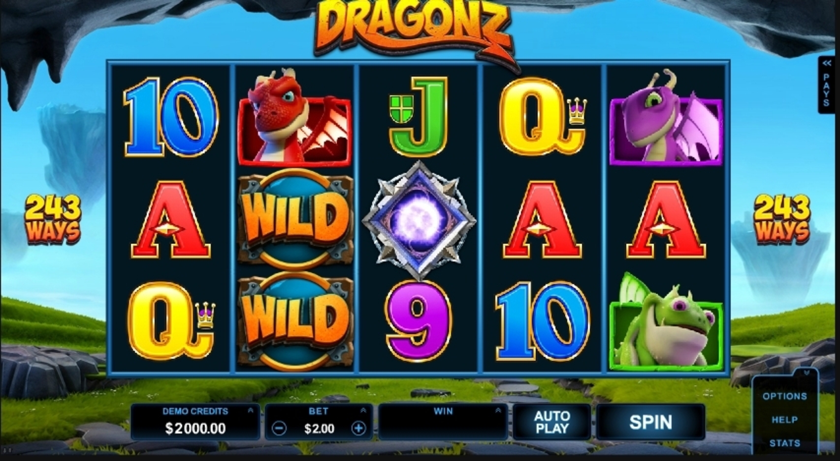 Reels in Dragonz Slot Game by Microgaming