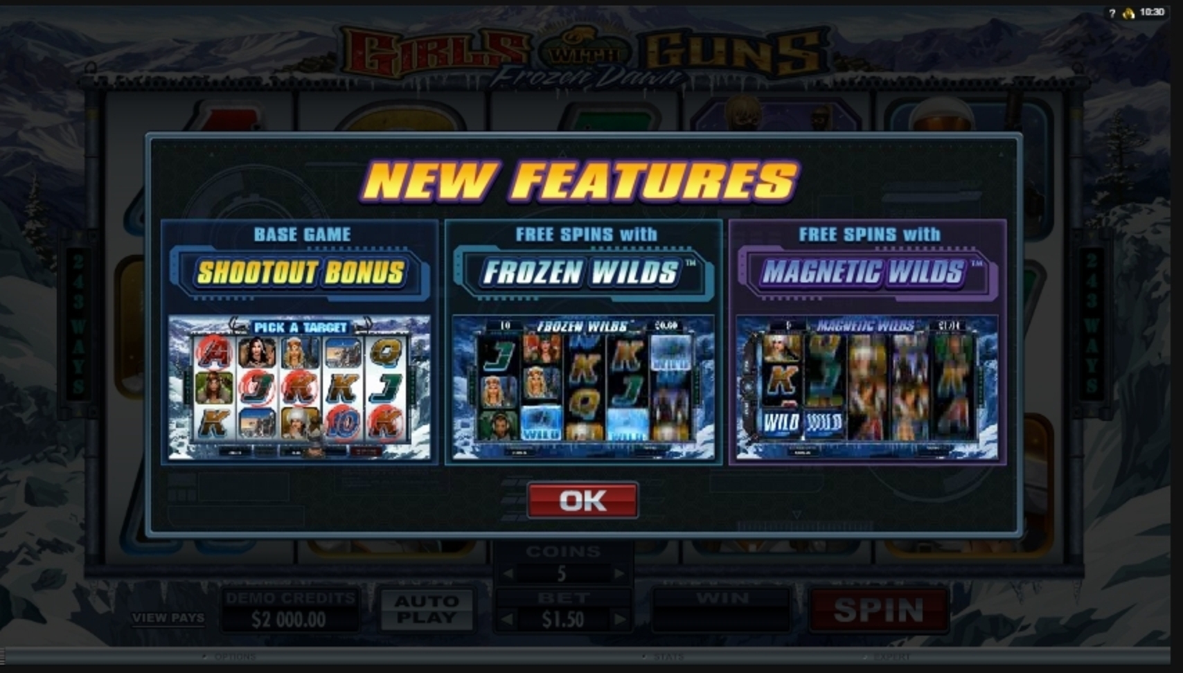 Play Girls With Guns - Frozen Dawn Free Casino Slot Game by Microgaming