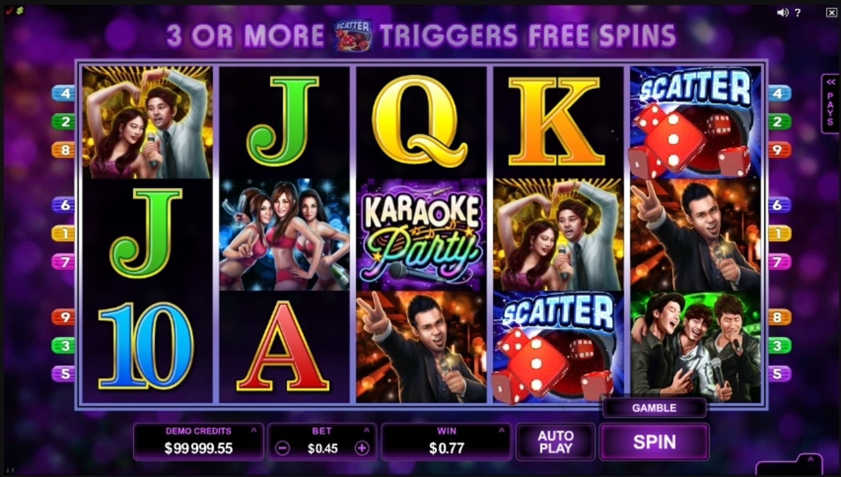Win Money in Karaoke Party Free Slot Game by Microgaming