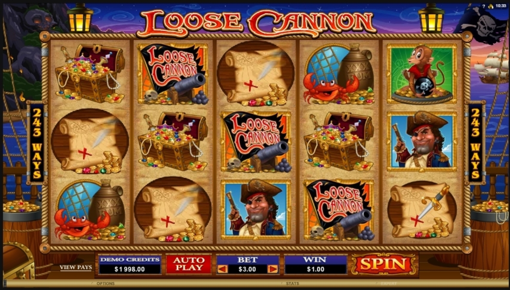 Win Money in Loose Cannon Free Slot Game by Microgaming