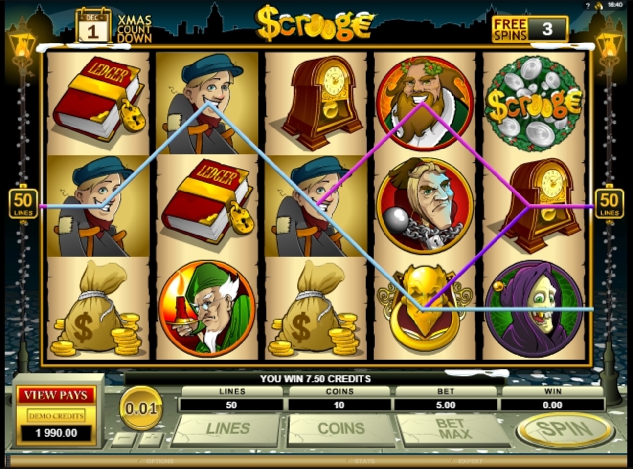 Win Money in Scrooge Free Slot Game by Microgaming