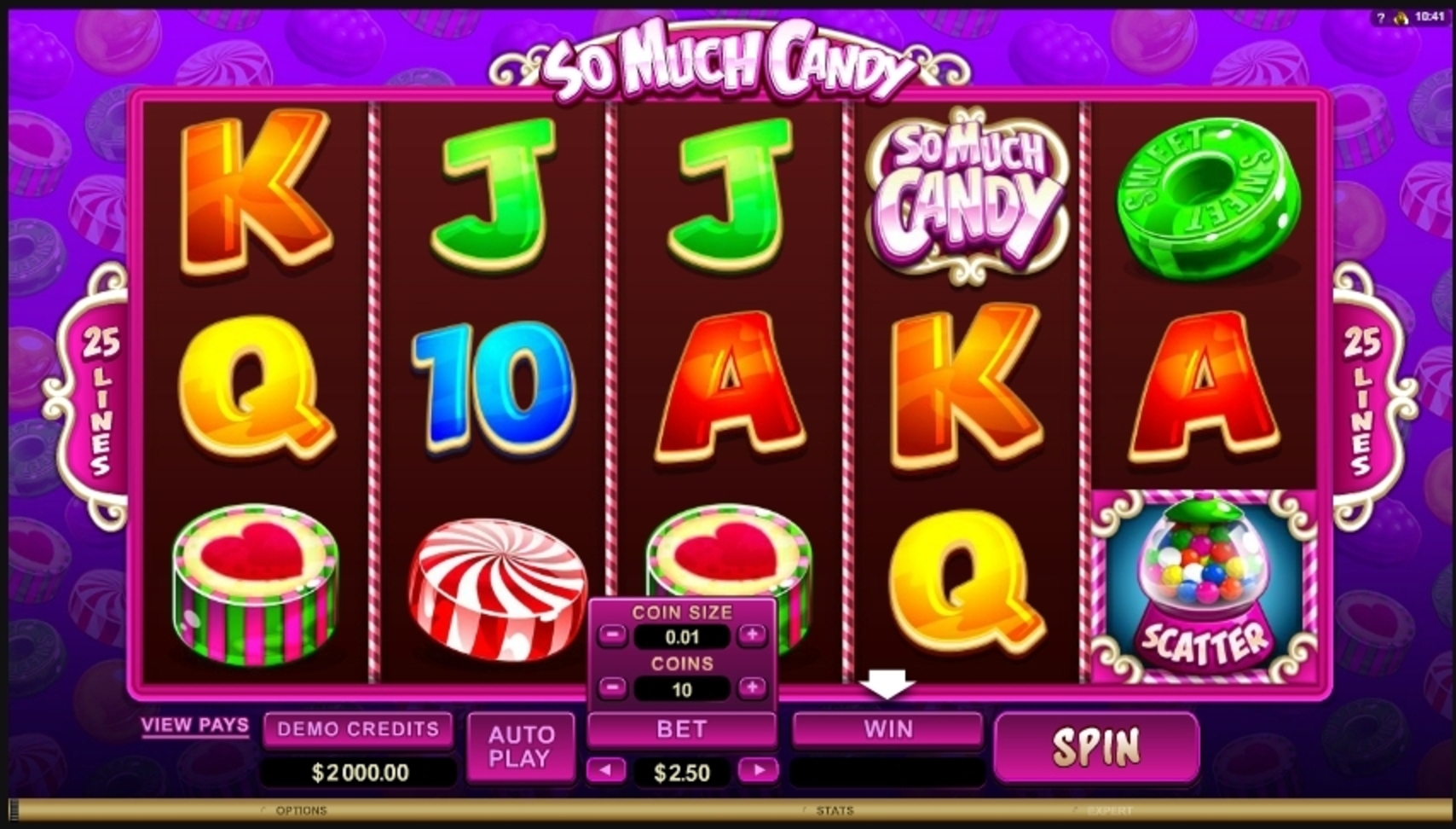 Reels in So Much Candy Slot Game by Microgaming