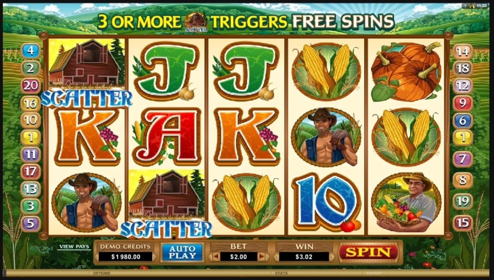 Win Money in Sweet Harvest Free Slot Game by Microgaming