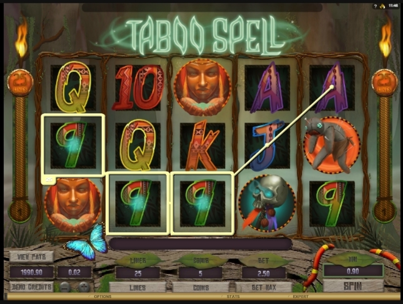 Win Money in Taboo Spell Free Slot Game by Microgaming
