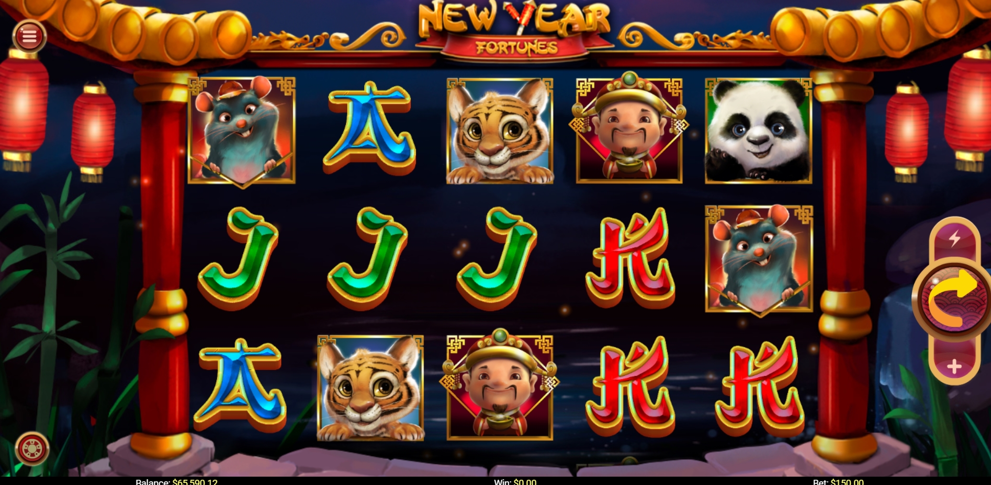Reels in New Year Fortunes Slot Game by Mobilots