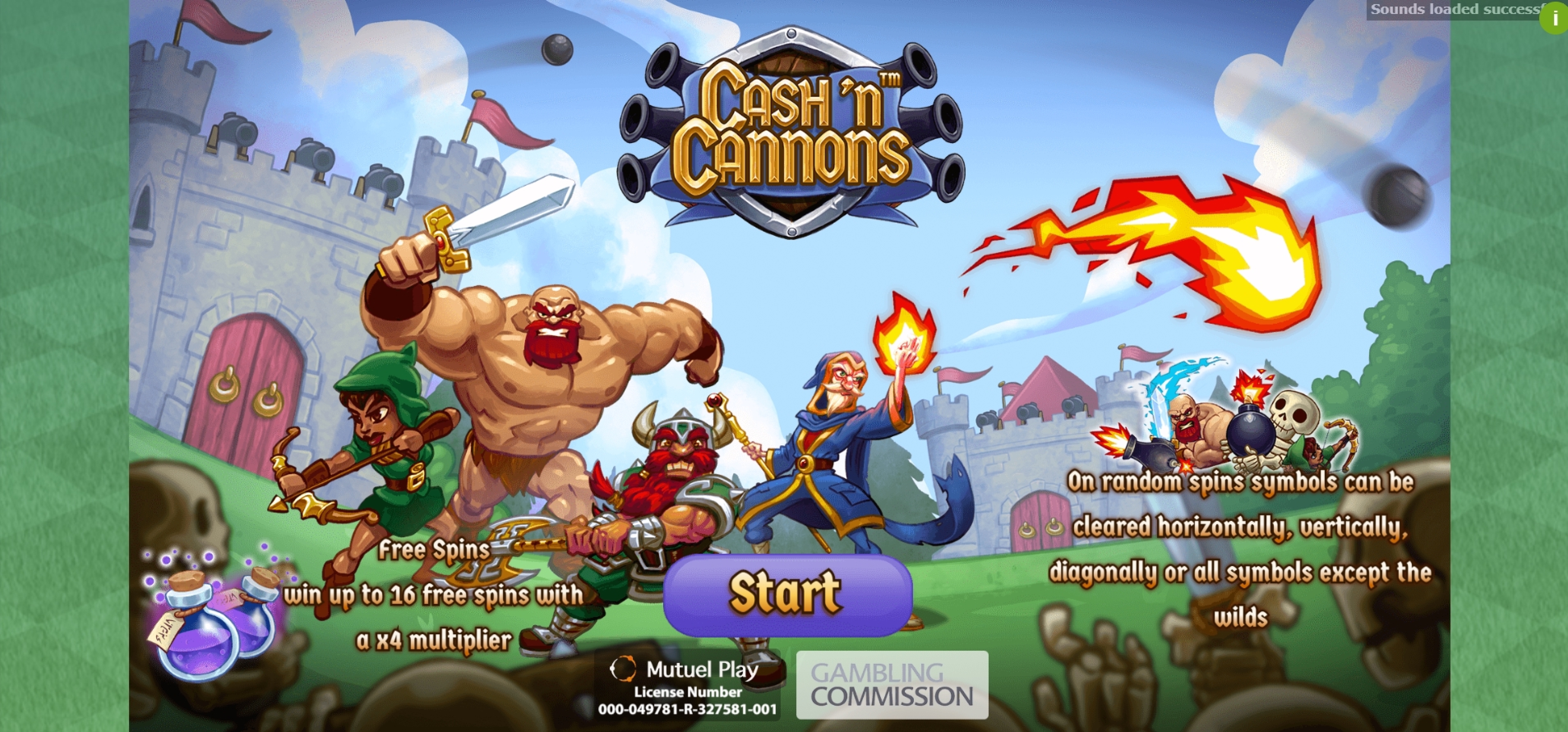 Play Cash 'n Cannons Free Casino Slot Game by Mutuel Play