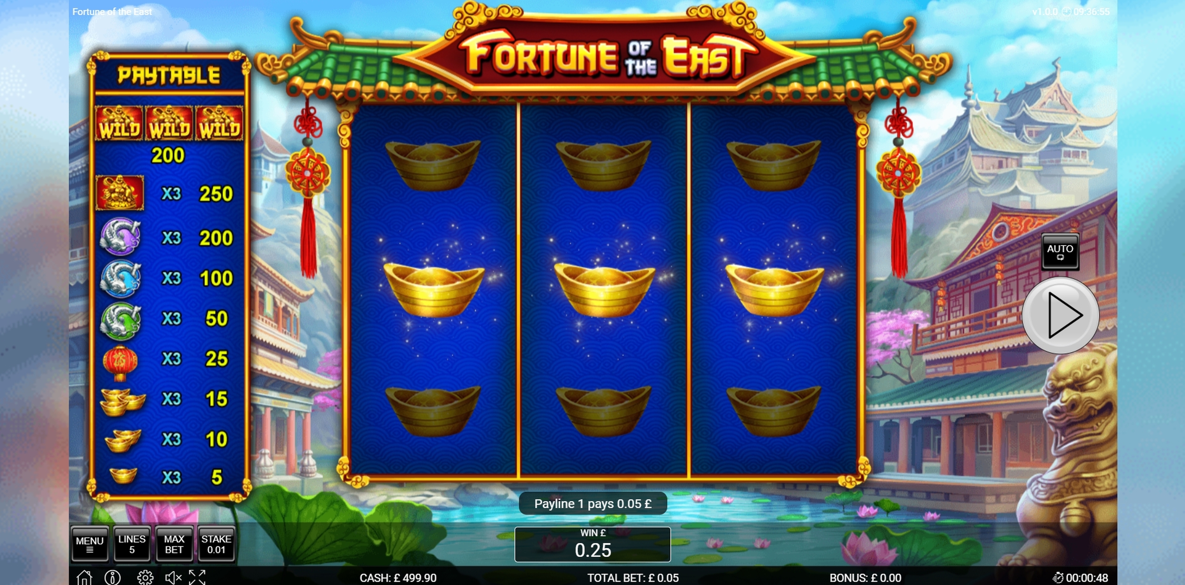 Win Money in Fortune of the East Free Slot Game by Nektan