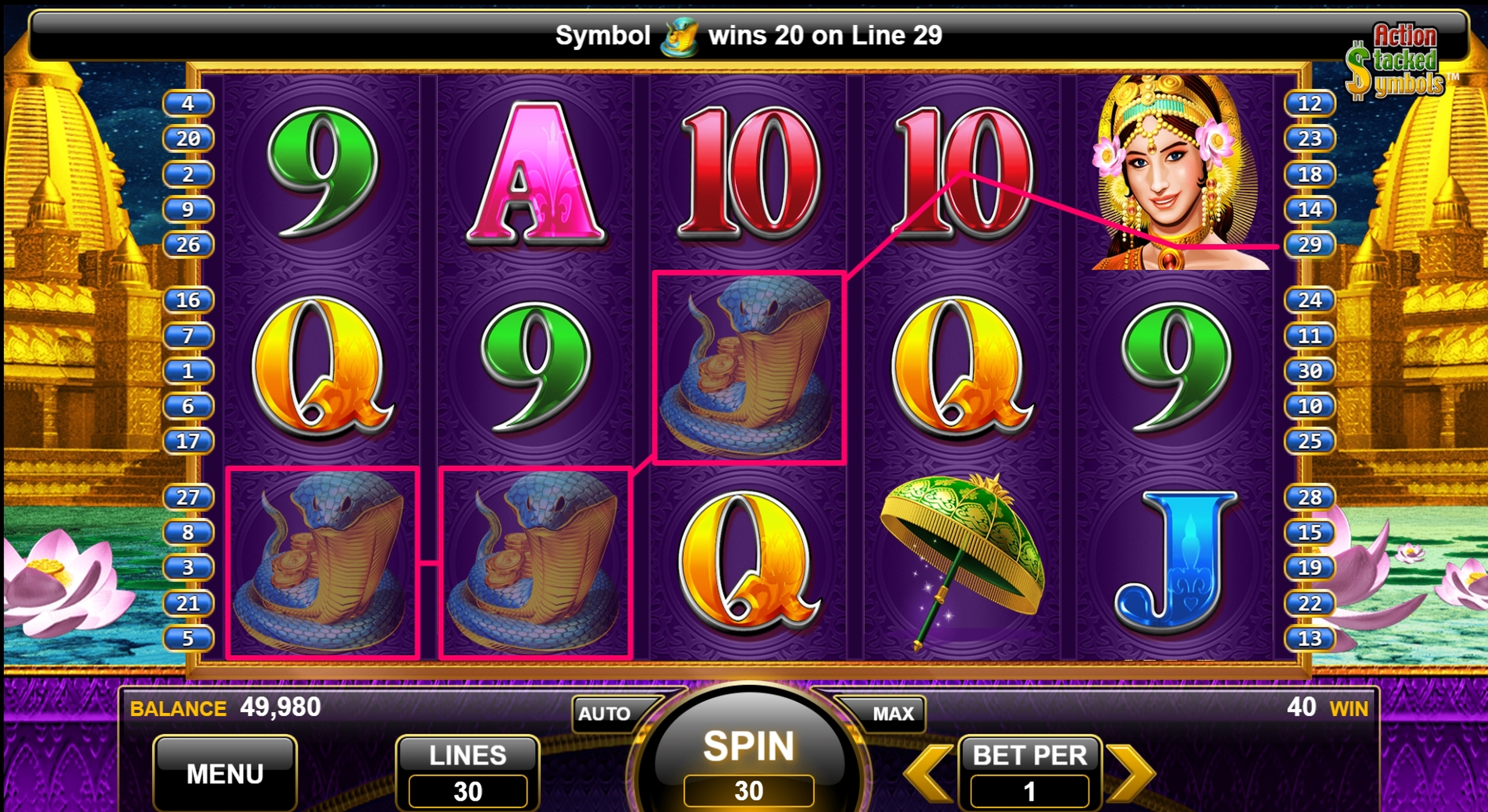 Win Money in Lotus Land Free Slot Game by Nektan