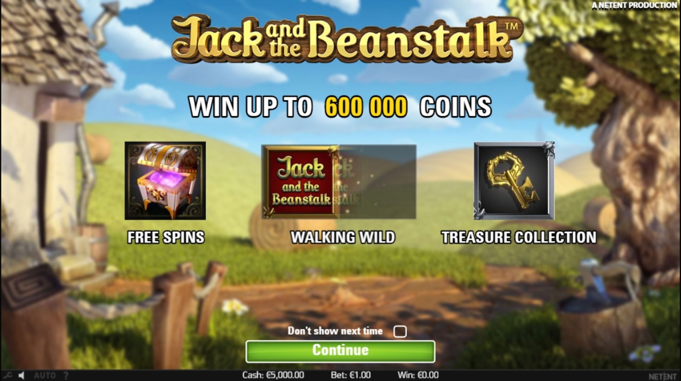 Play Jack and the Beanstalk Free Casino Slot Game by NetEnt
