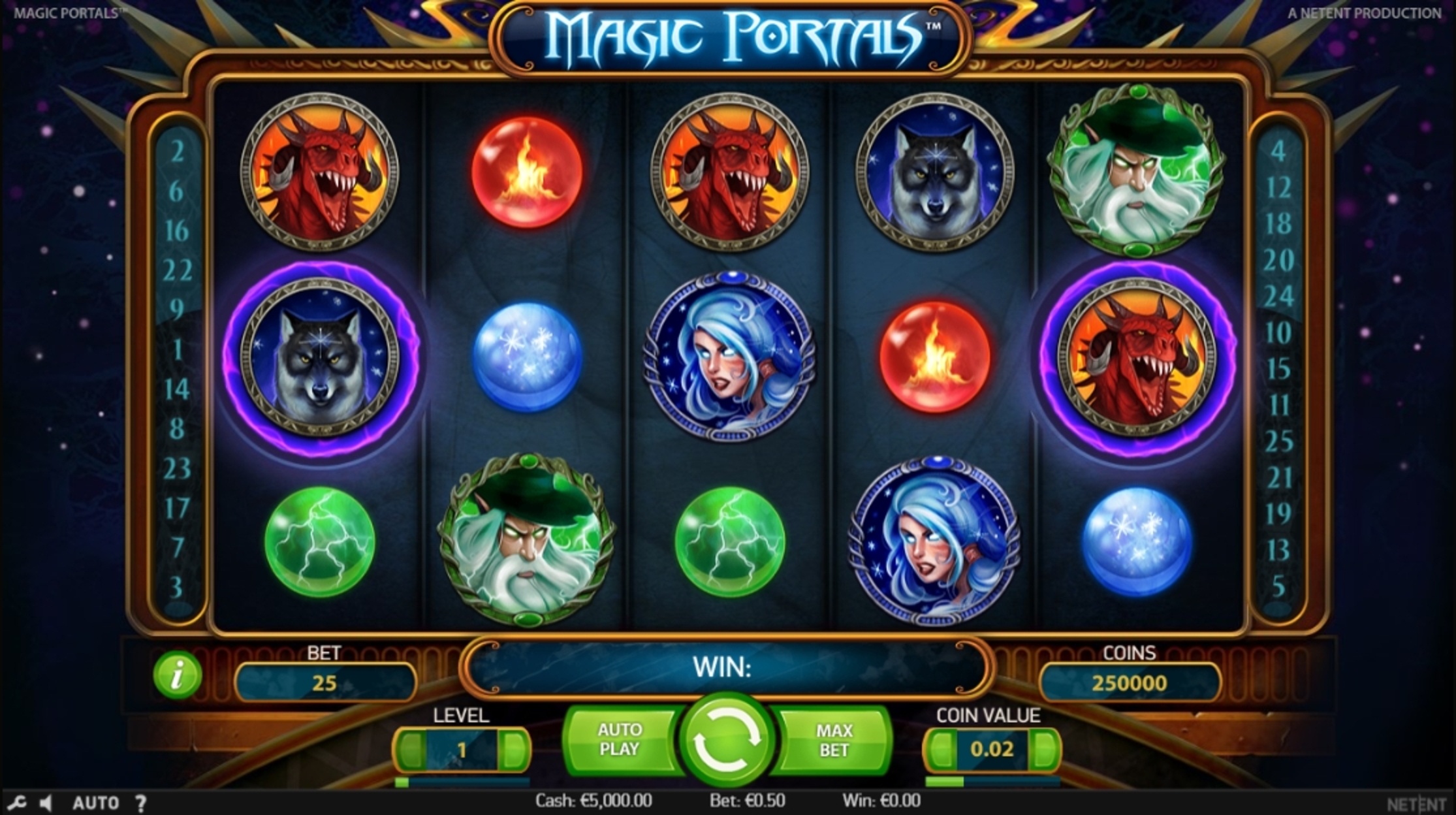 Reels in Magic Portals Slot Game by NetEnt