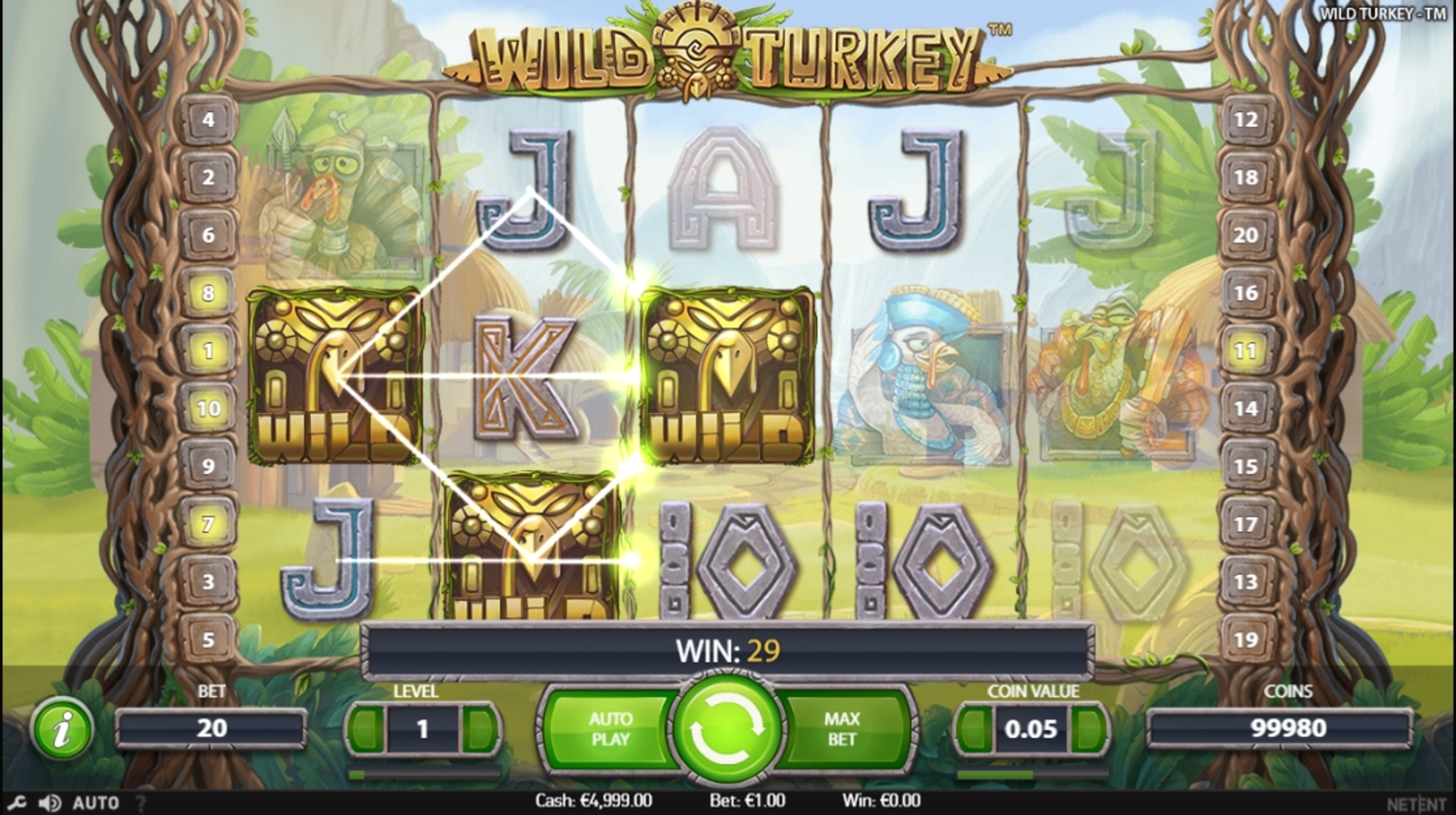 Win Money in Wild Turkey Free Slot Game by NetEnt