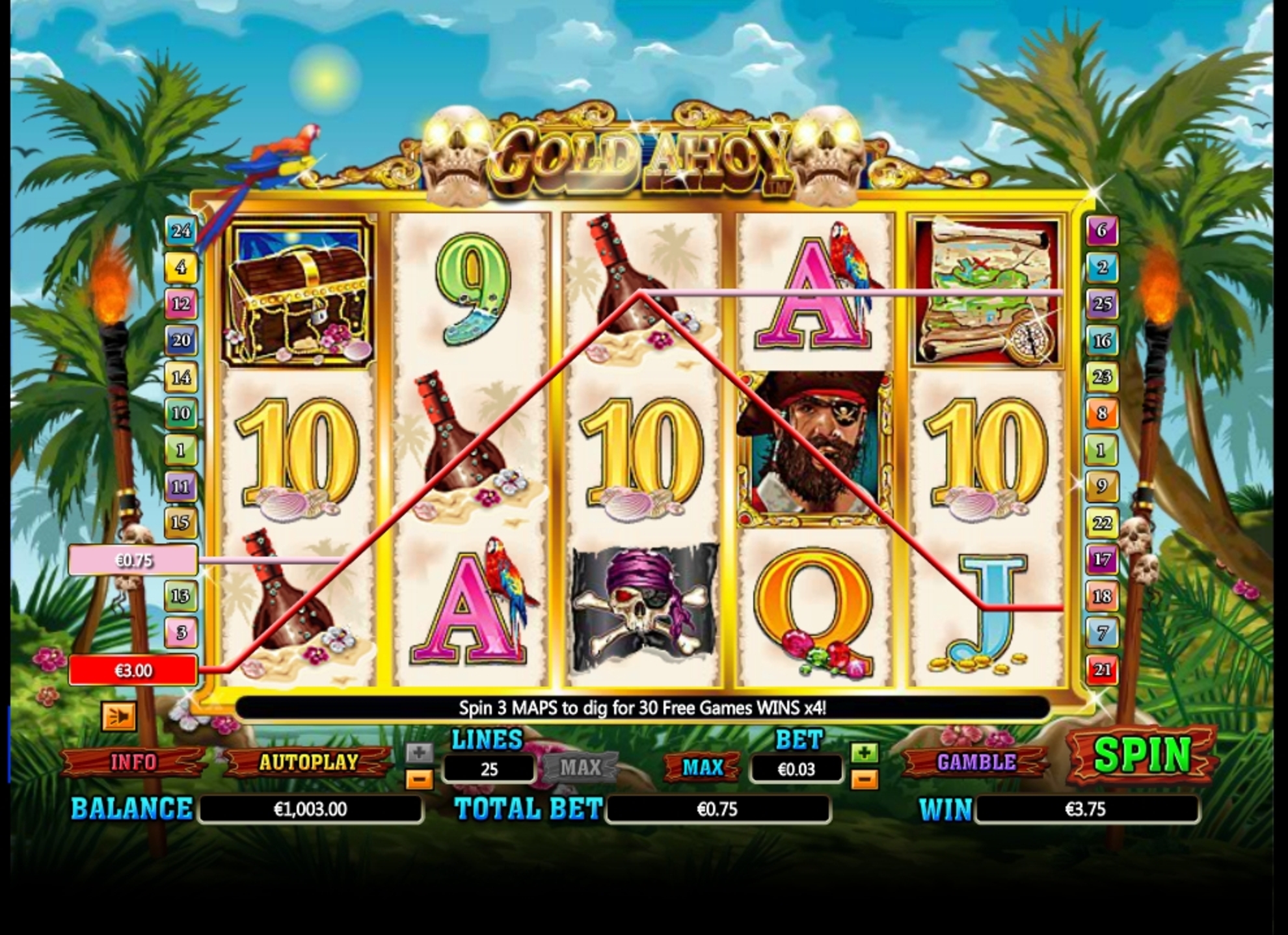 Win Money in Gold A'hoy Free Slot Game by NextGen Gaming