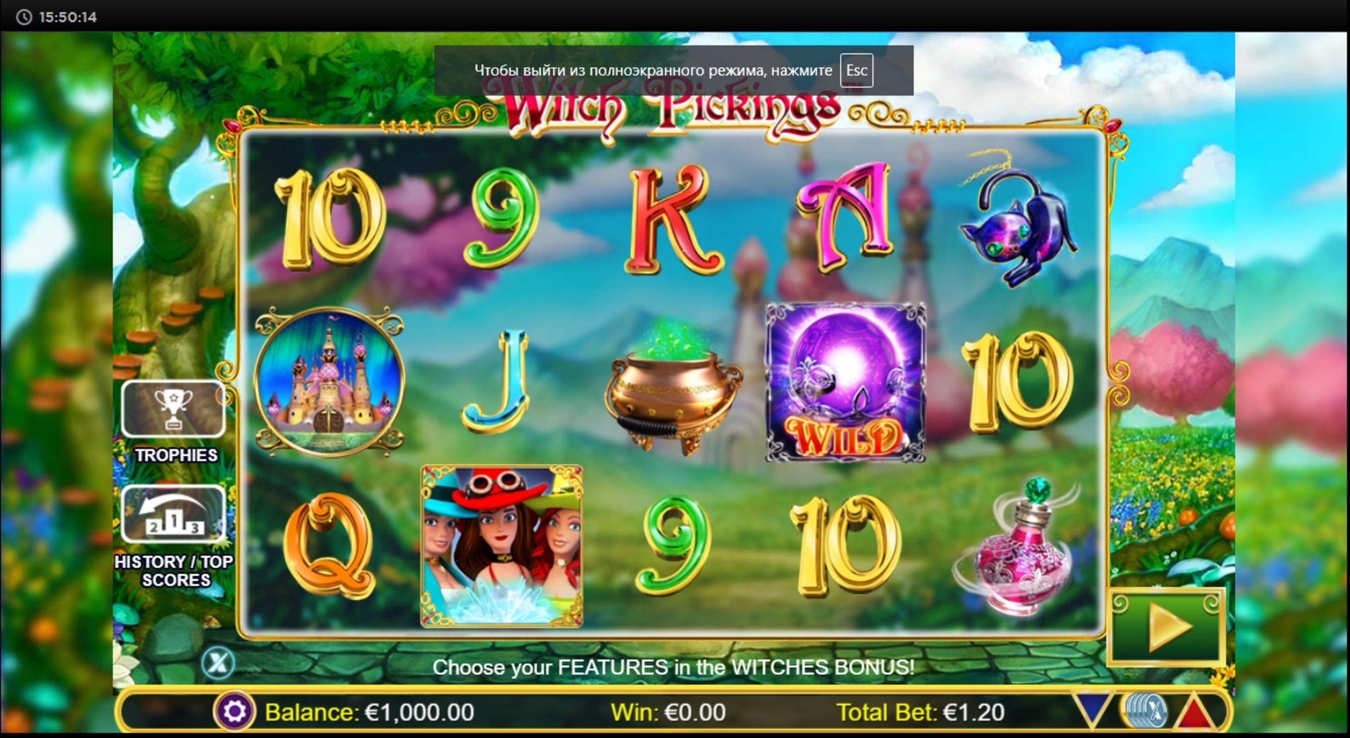 Reels in Witch Pickings Slot Game by NextGen Gaming