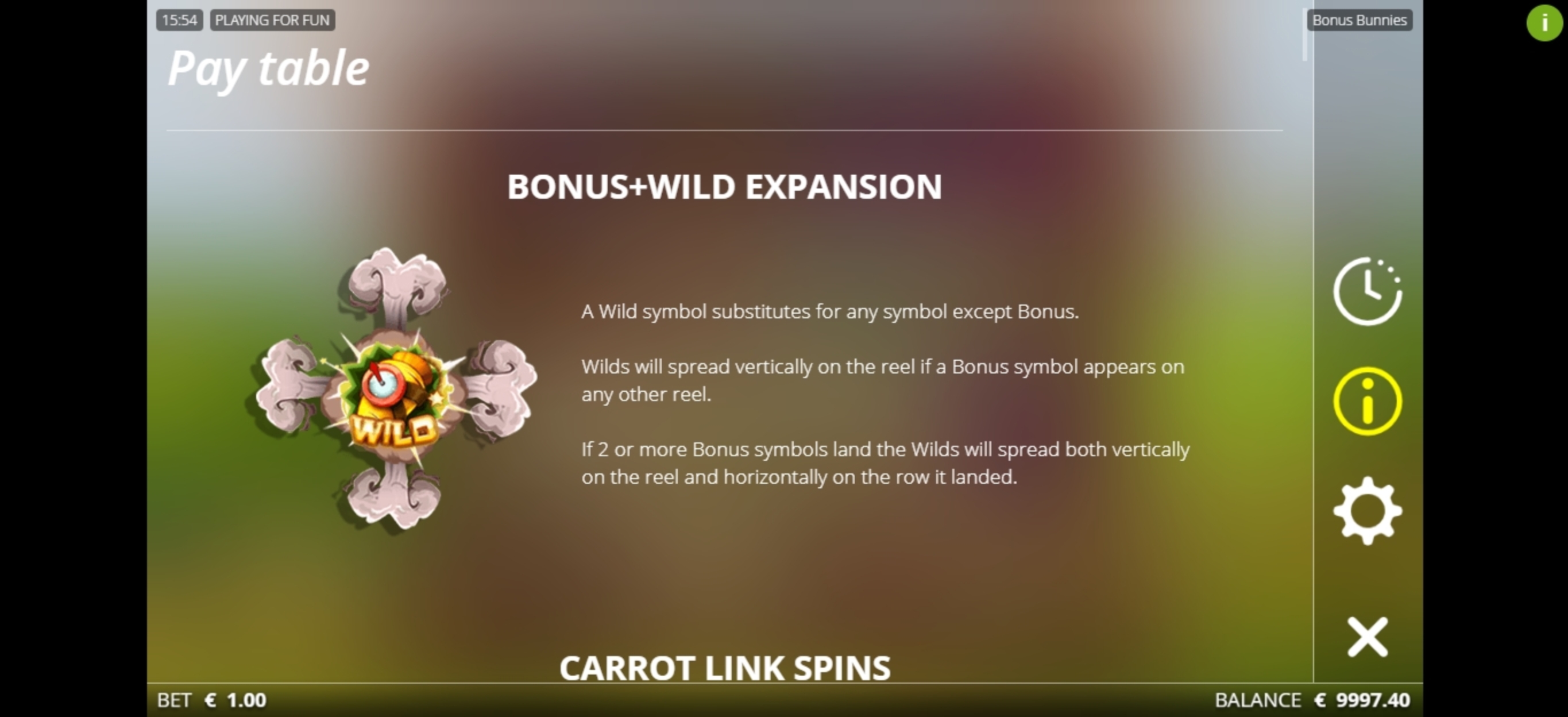 Info of Bonus Bunnies Slot Game by Nolimit City