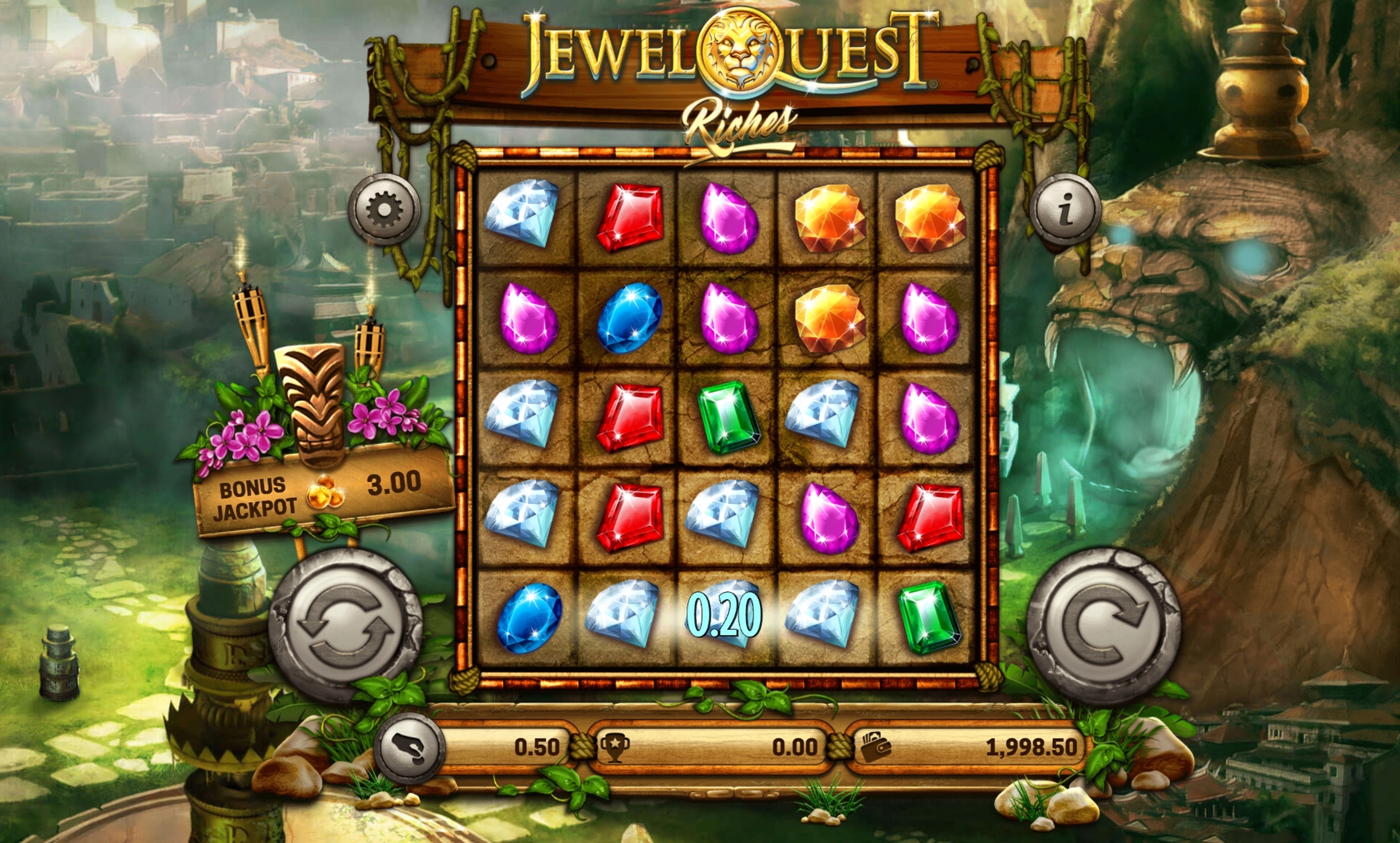 Win Money in Jewel Quest Riches Free Slot Game by Old Skool Studios
