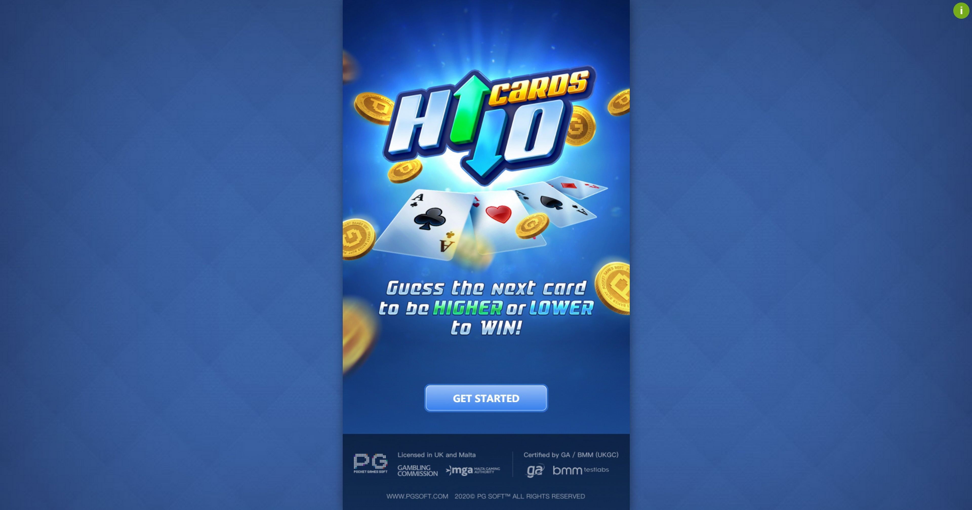 Play Cards Hi Lo Free Casino Slot Game by PG Soft
